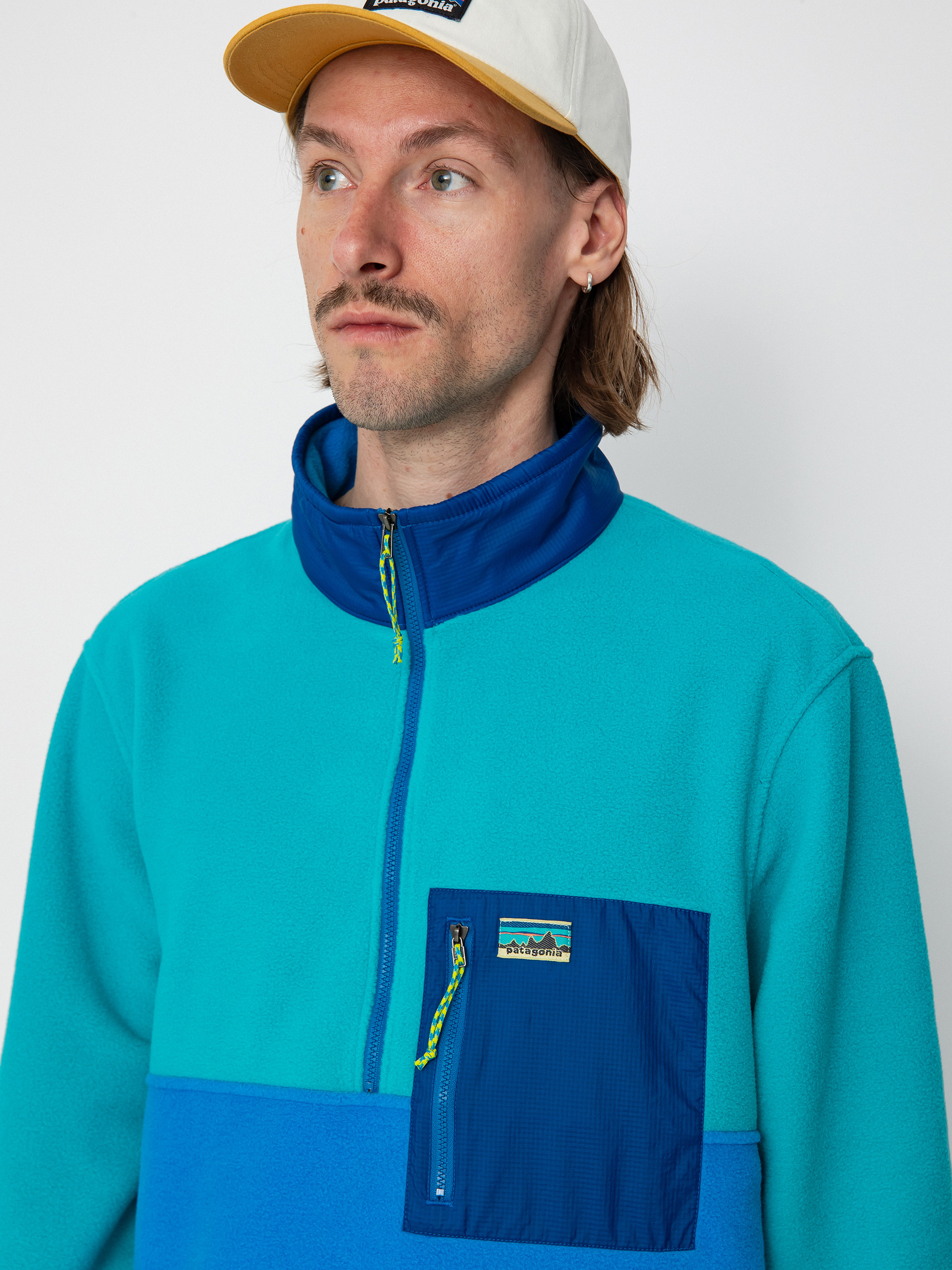 Férfi Patagonia Microdini 1/2 Zip Polár pulóver (vessel blue)