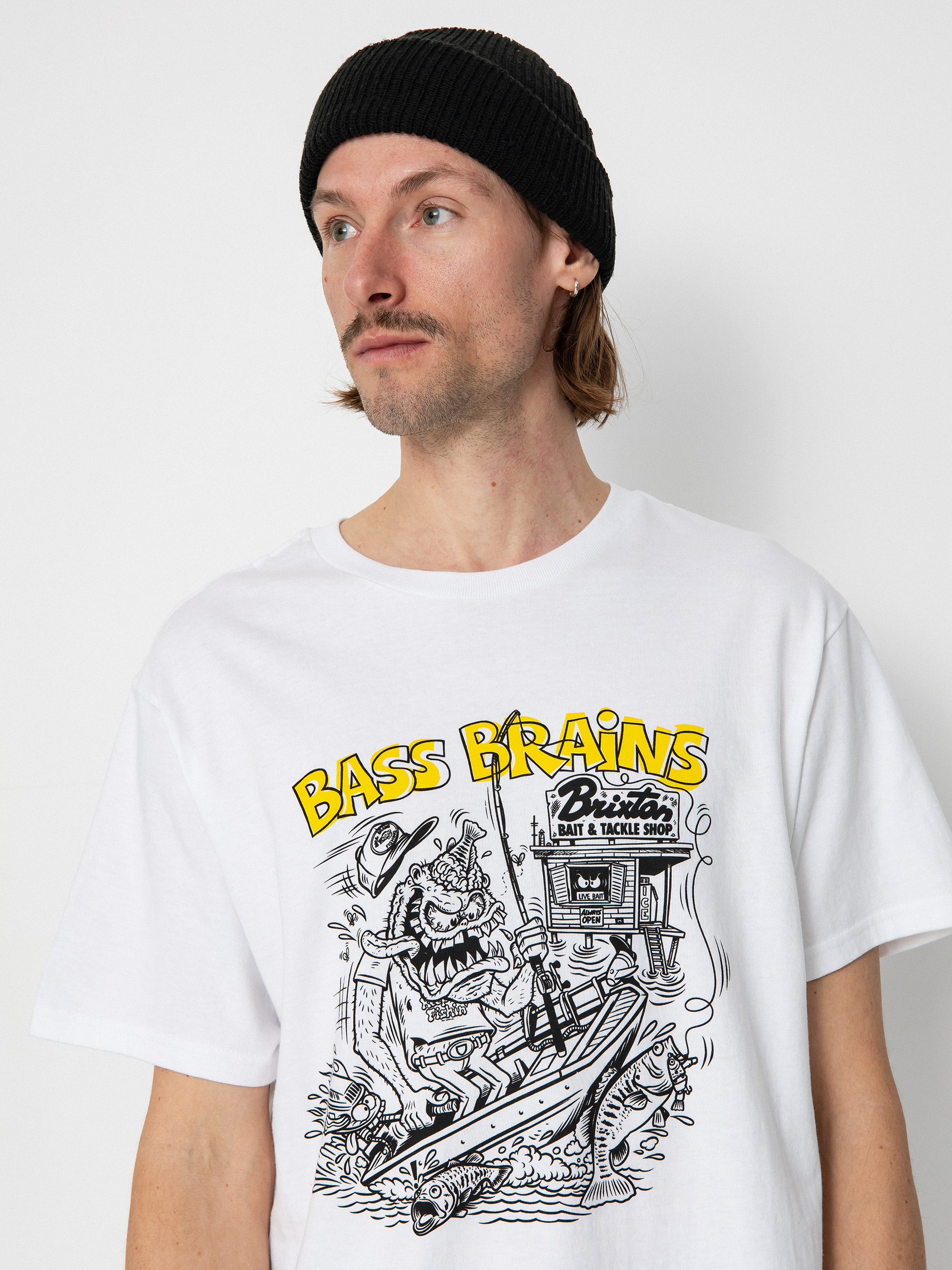 Brixton Bass Brains Monster Stt Póló (white)