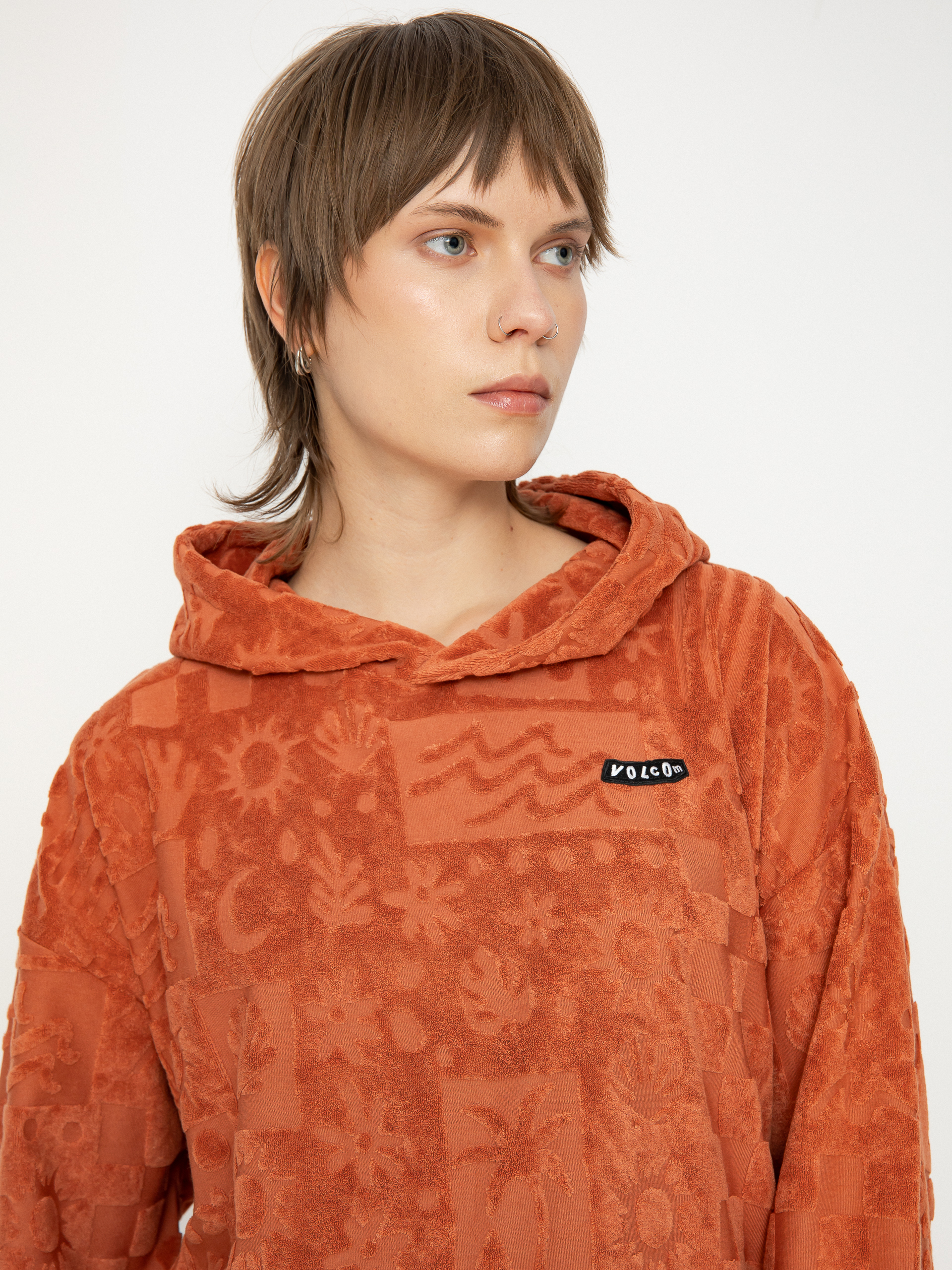 Volcom Sunny Wild Terry Cloth HD Wmn Kapucnis pulóver (rosewood)