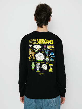 Hosszú ujjú felső RipNDip Know Ur Shrooms (black)