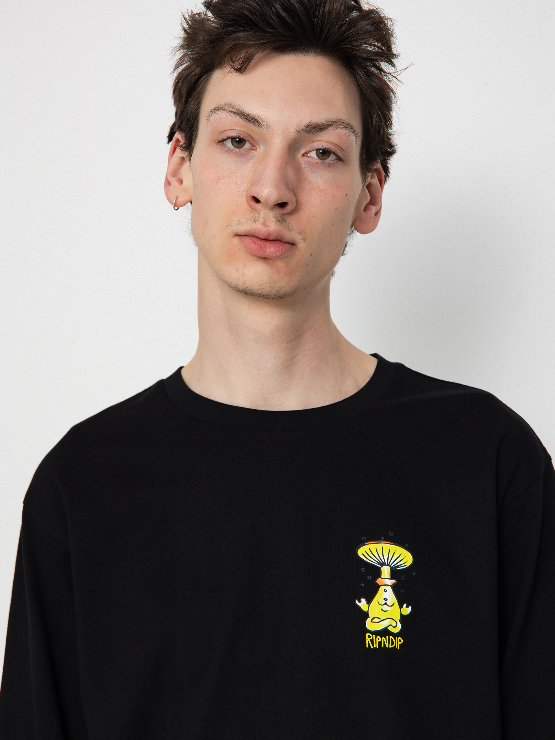 Hosszú ujjú felső RipNDip Know Ur Shrooms (black)