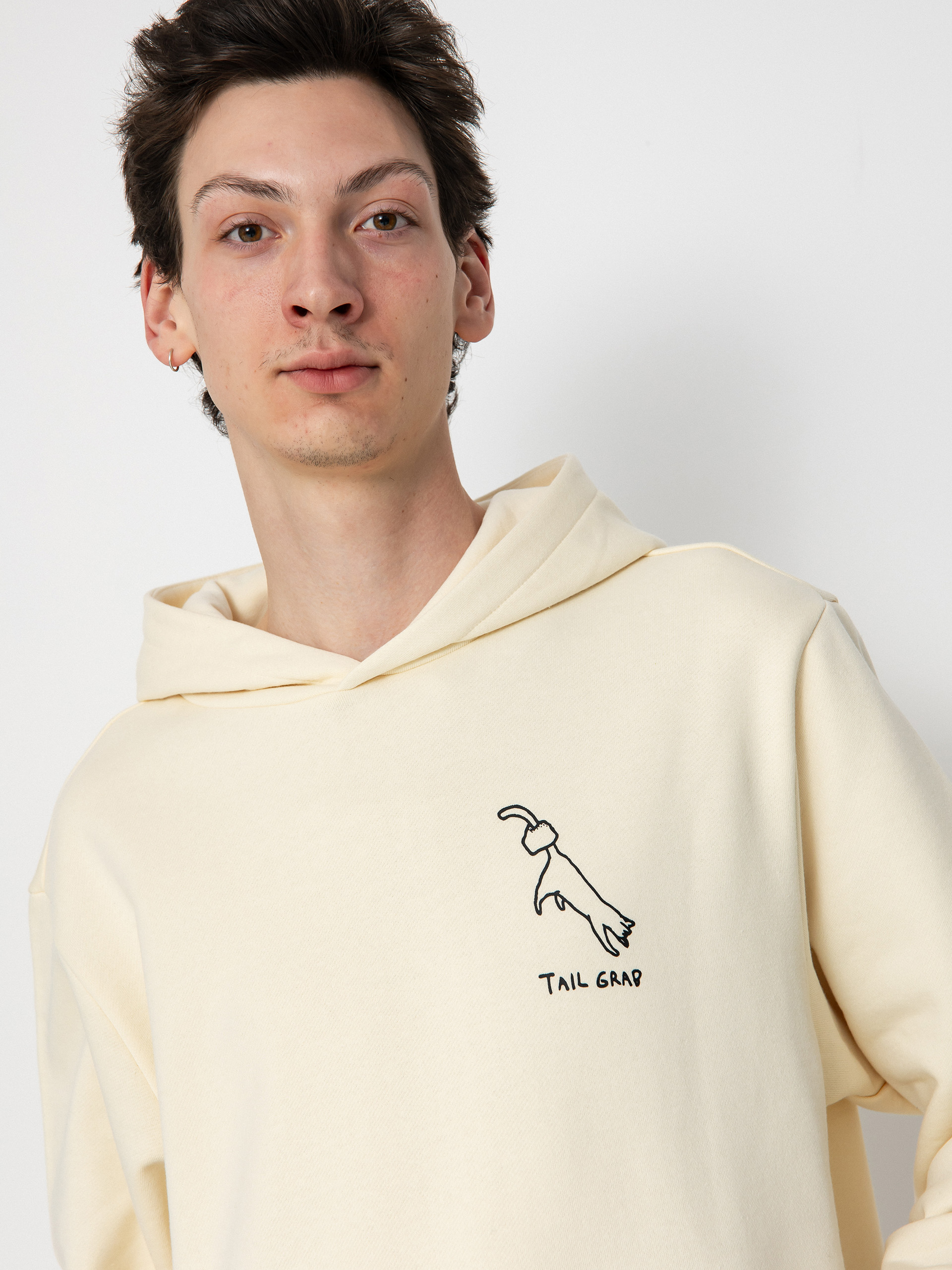 Kapucnis pulóver RipNDip Grabs HD (bone)