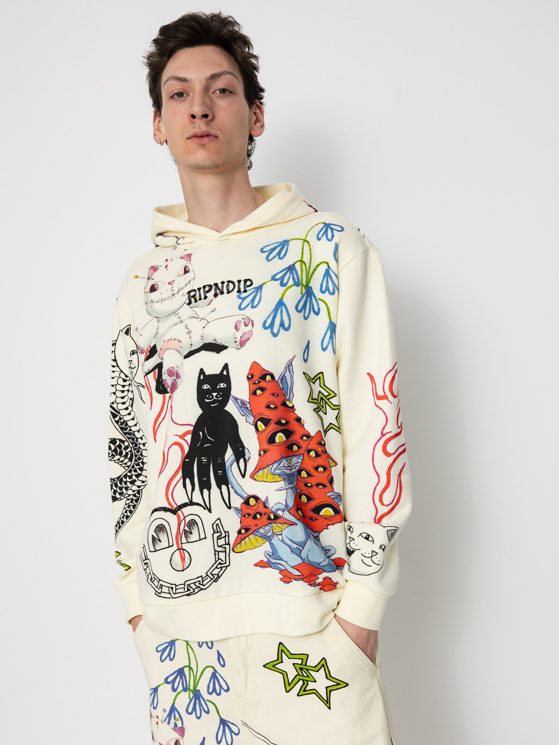 RipNDip Travis HD Kapucnis pulóver (off white)