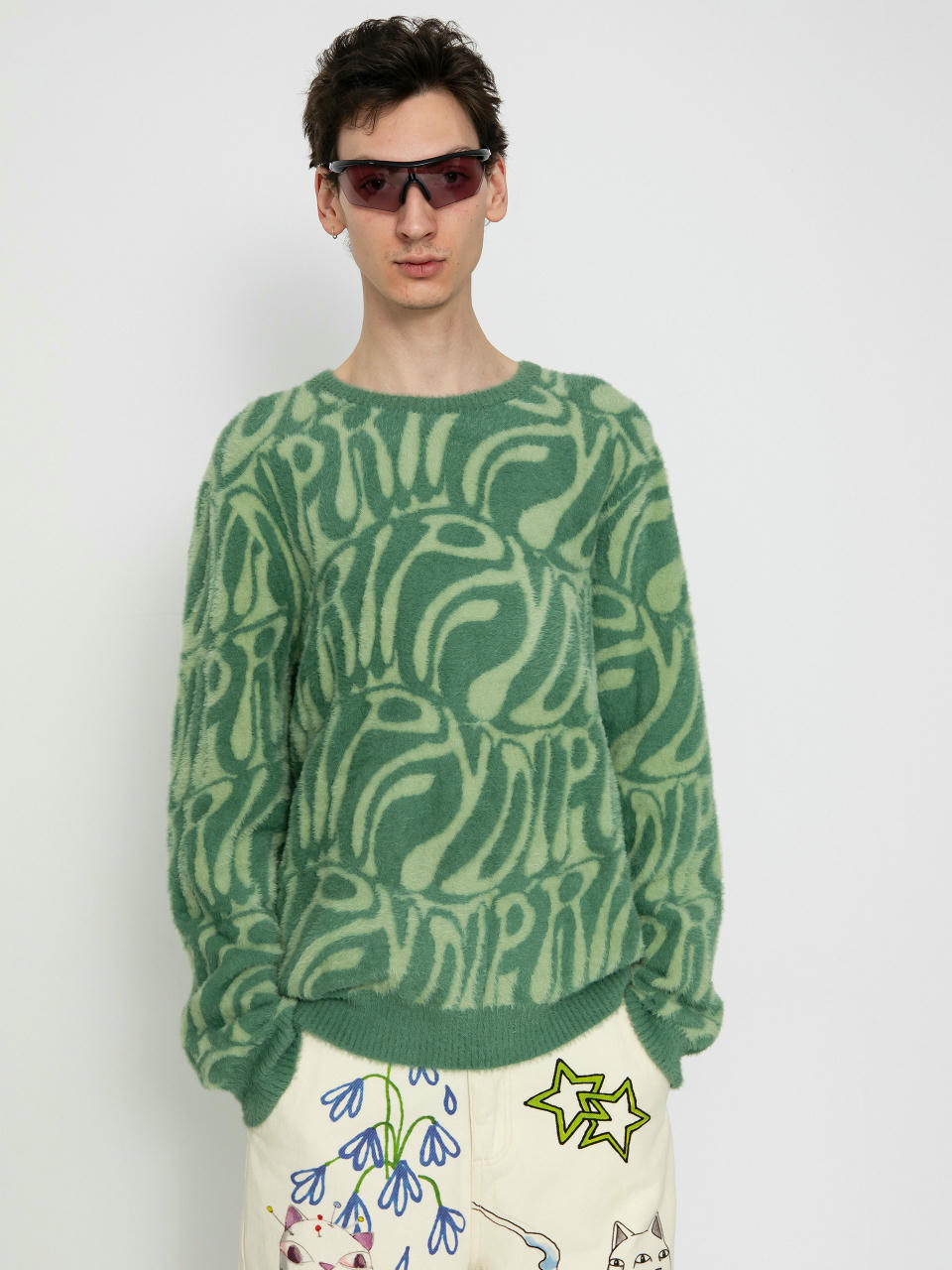 Pulóver RipNDip Wilshire Knit Mohair (pine)