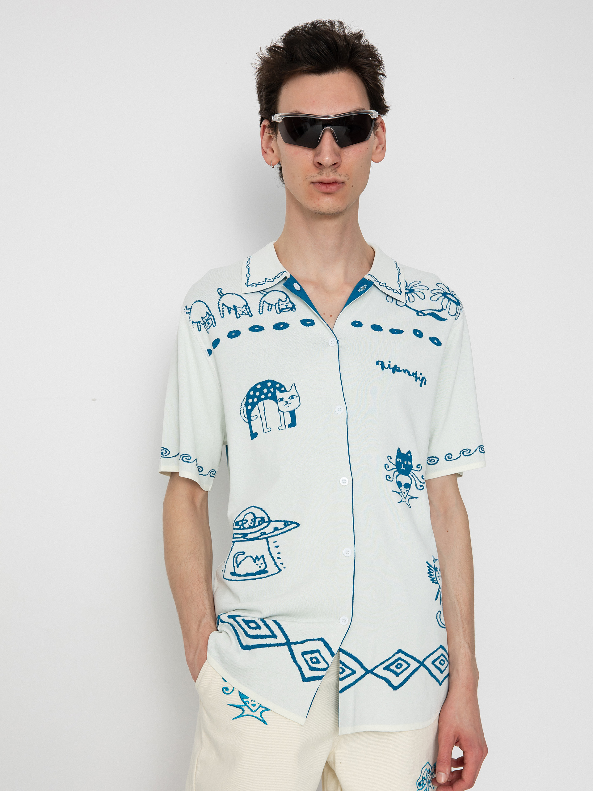 Ing RipNDip Blonded Knitted Button (off white)