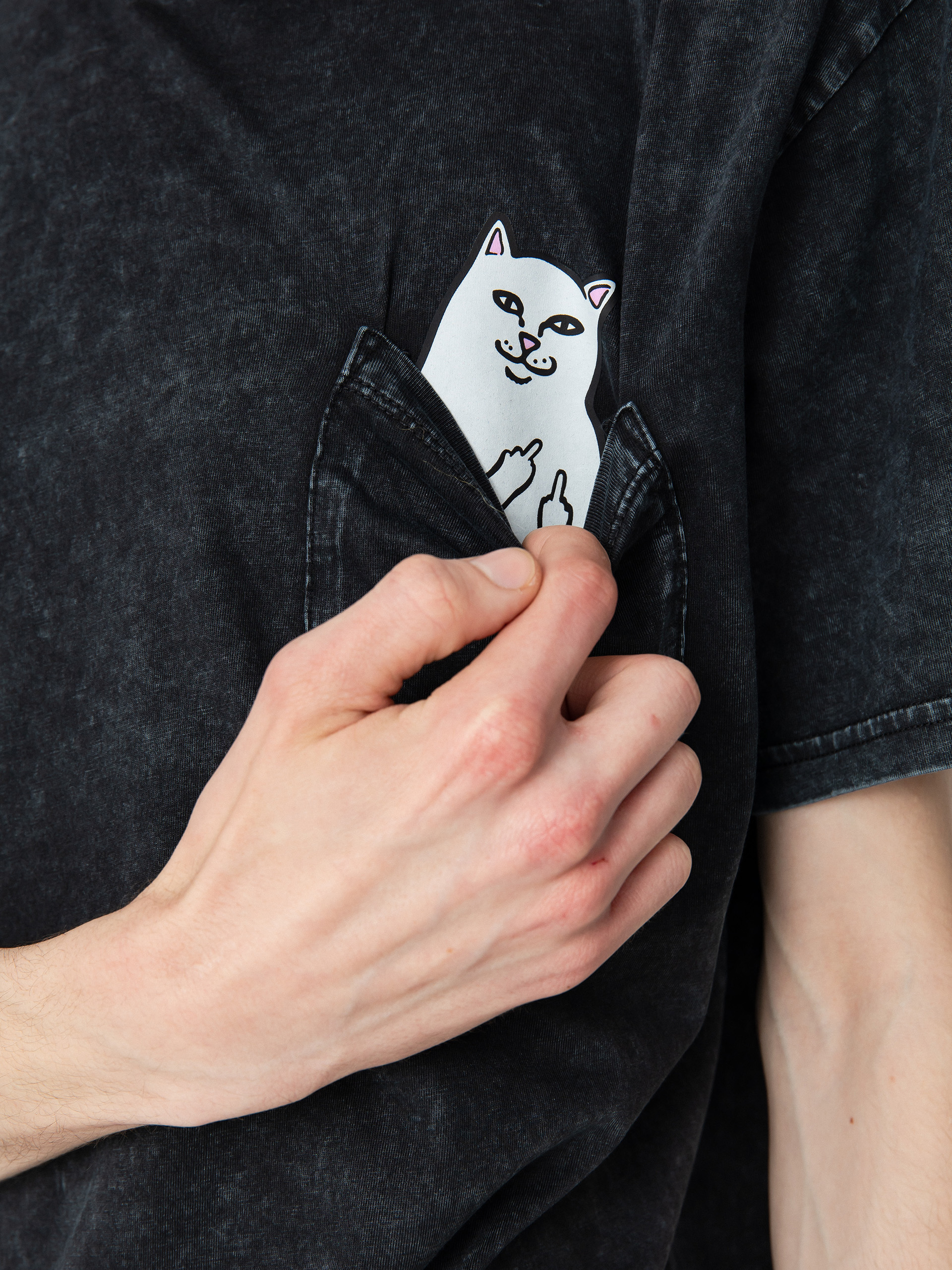 RipNDip Lord Nermal Pocket Póló (black mineral wash)