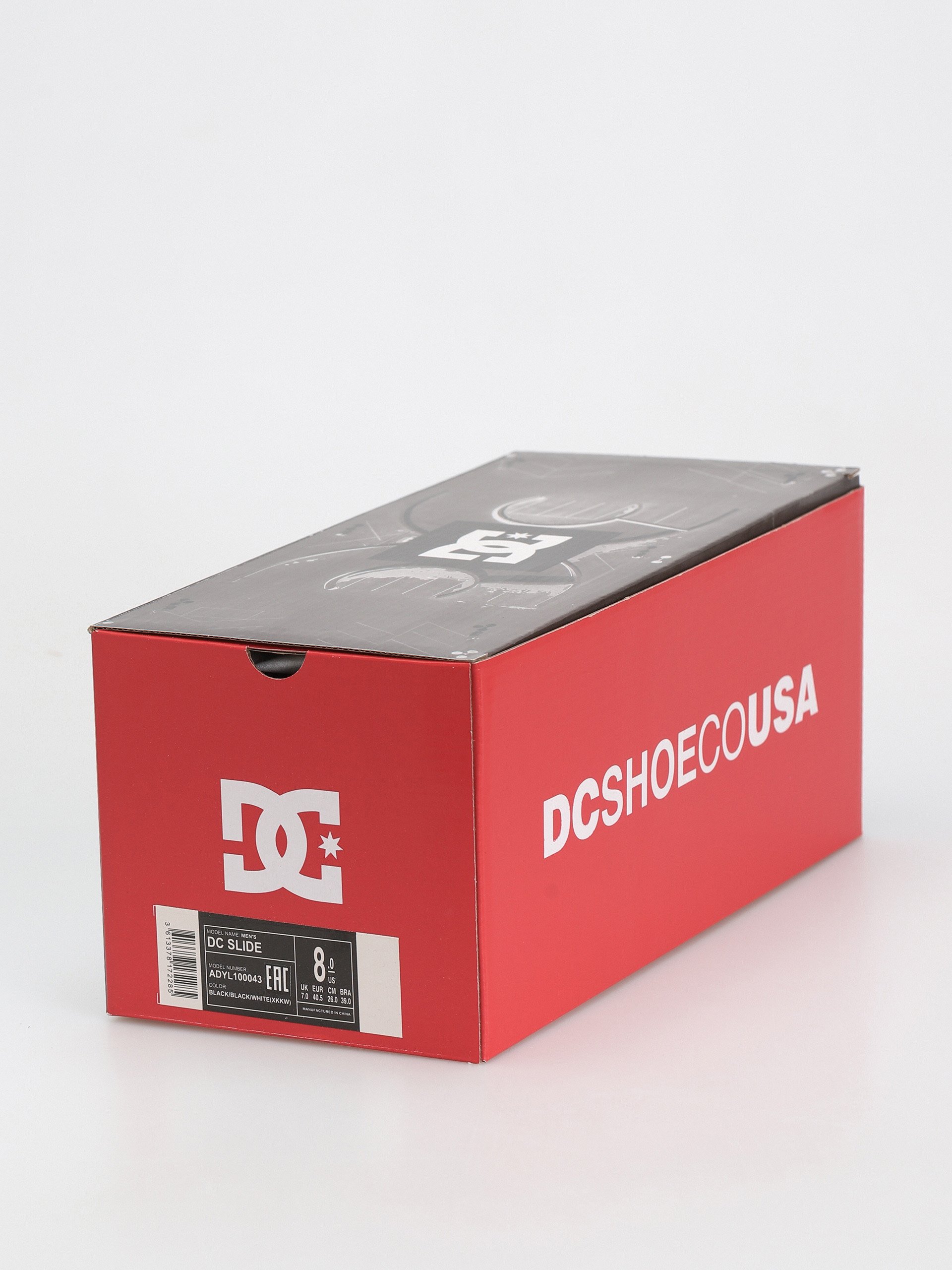 DC Dc Slide Flip-flop papucsok (black/black/white)