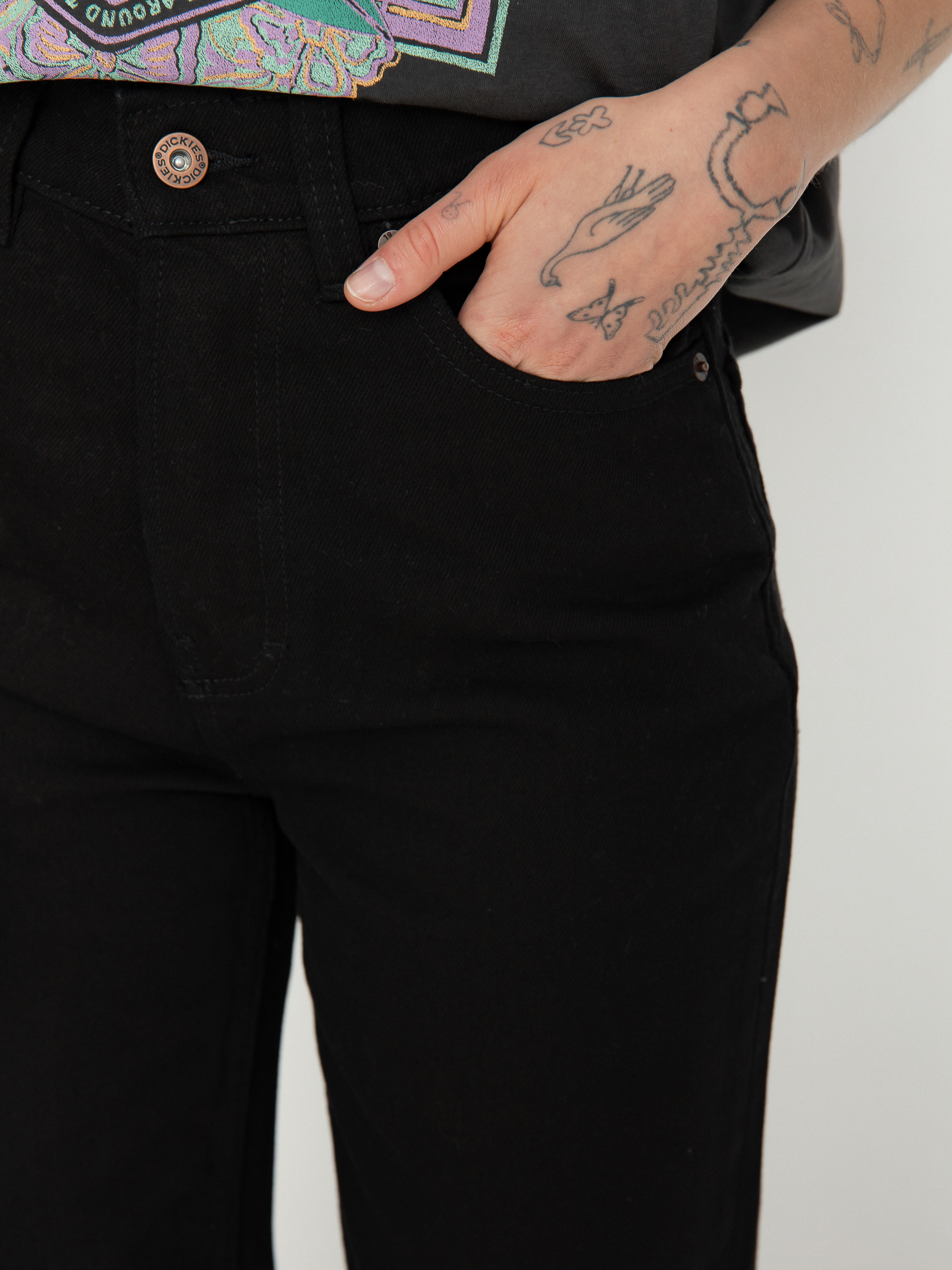 Dickies Thomasville Wmn Kisnadrág (rinsed black)