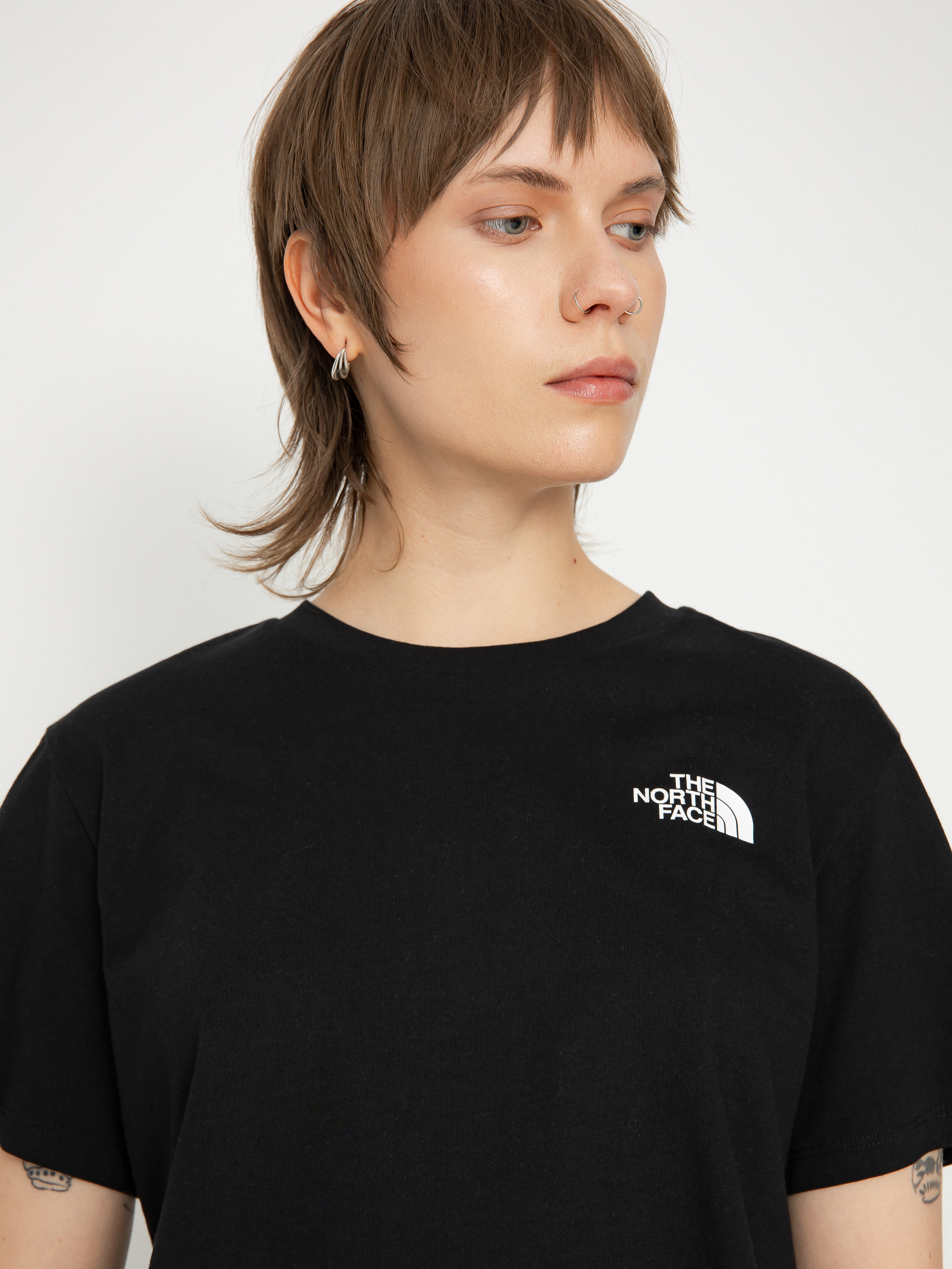 Póló The North Face Simple Dome Cropped Slim Wmn (tnf black)