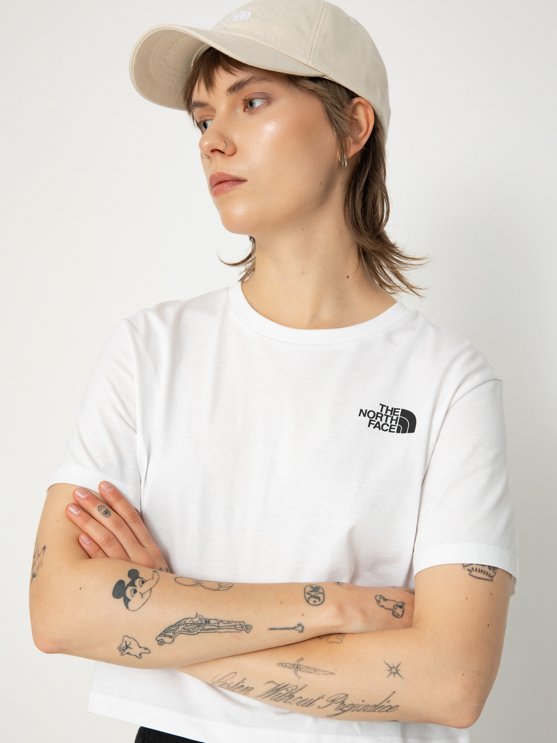 Póló The North Face Simple Dome Cropped Slim Wmn (tnf white)