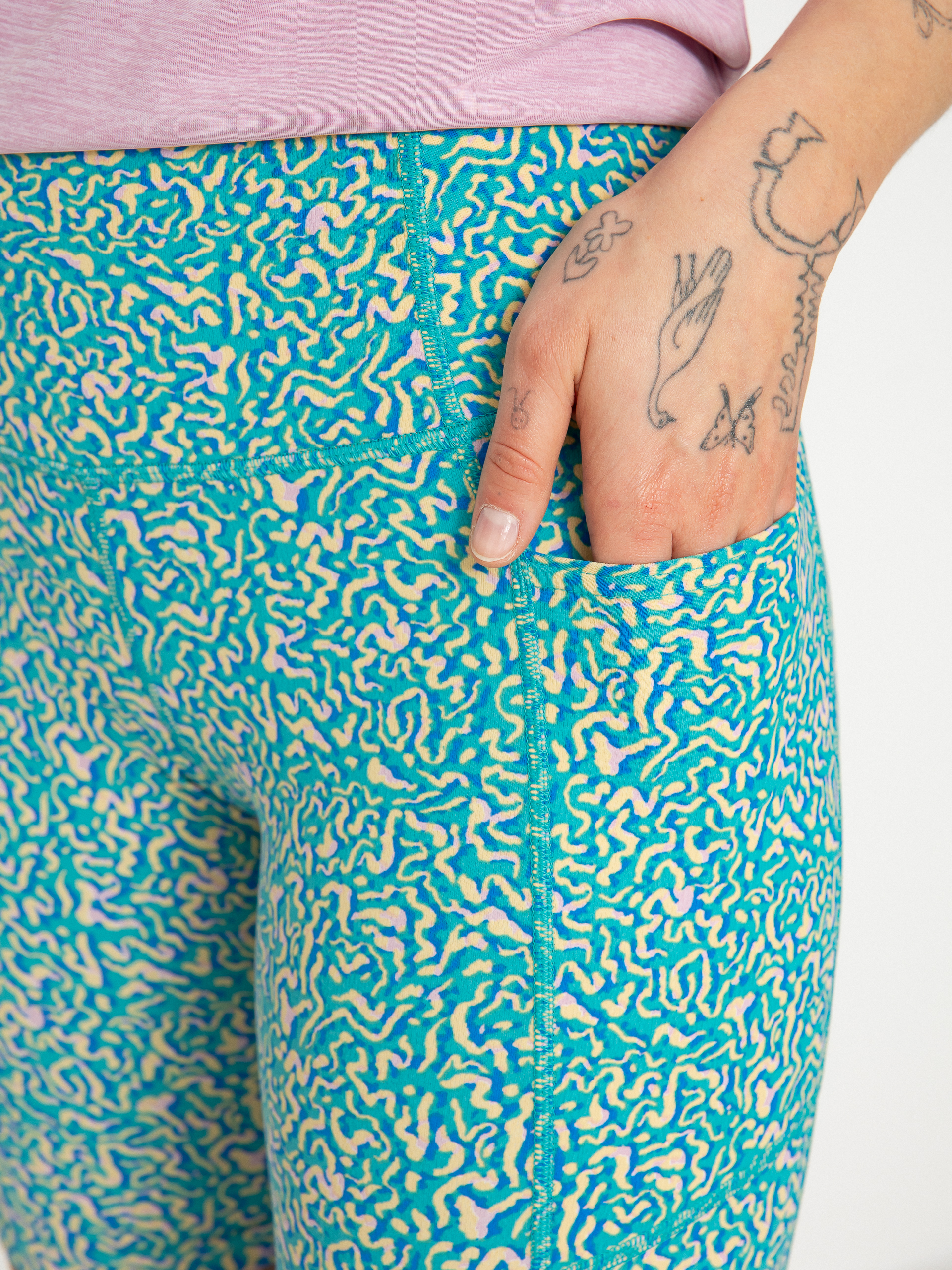 Leggings Patagonia Maipo Shorts Wmn (sea texture subtidal blue)