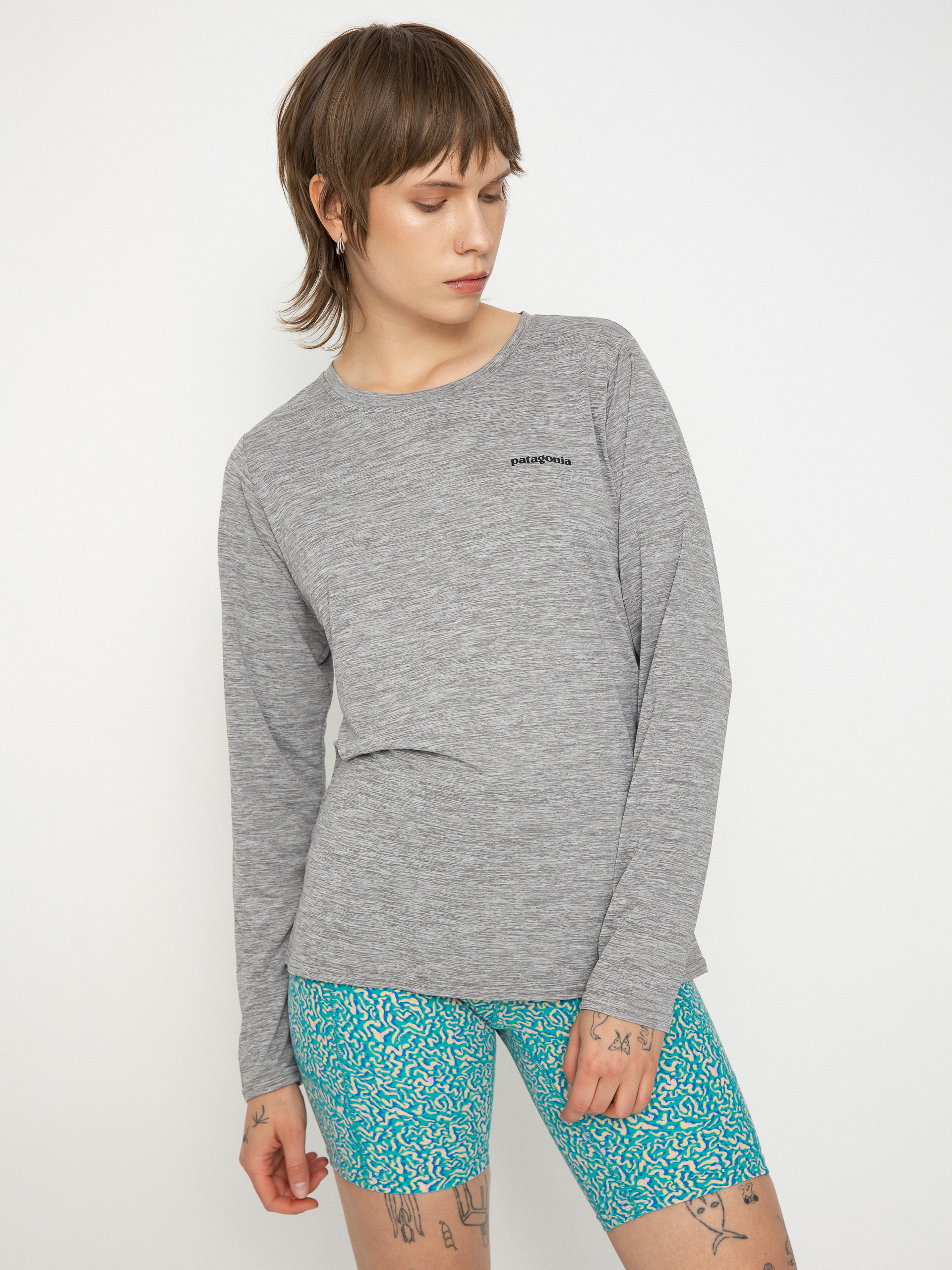 Patagonia Cap Cool Daily Graphic Wmn Hosszú ujjú felső (fitz roy trout feather grey)