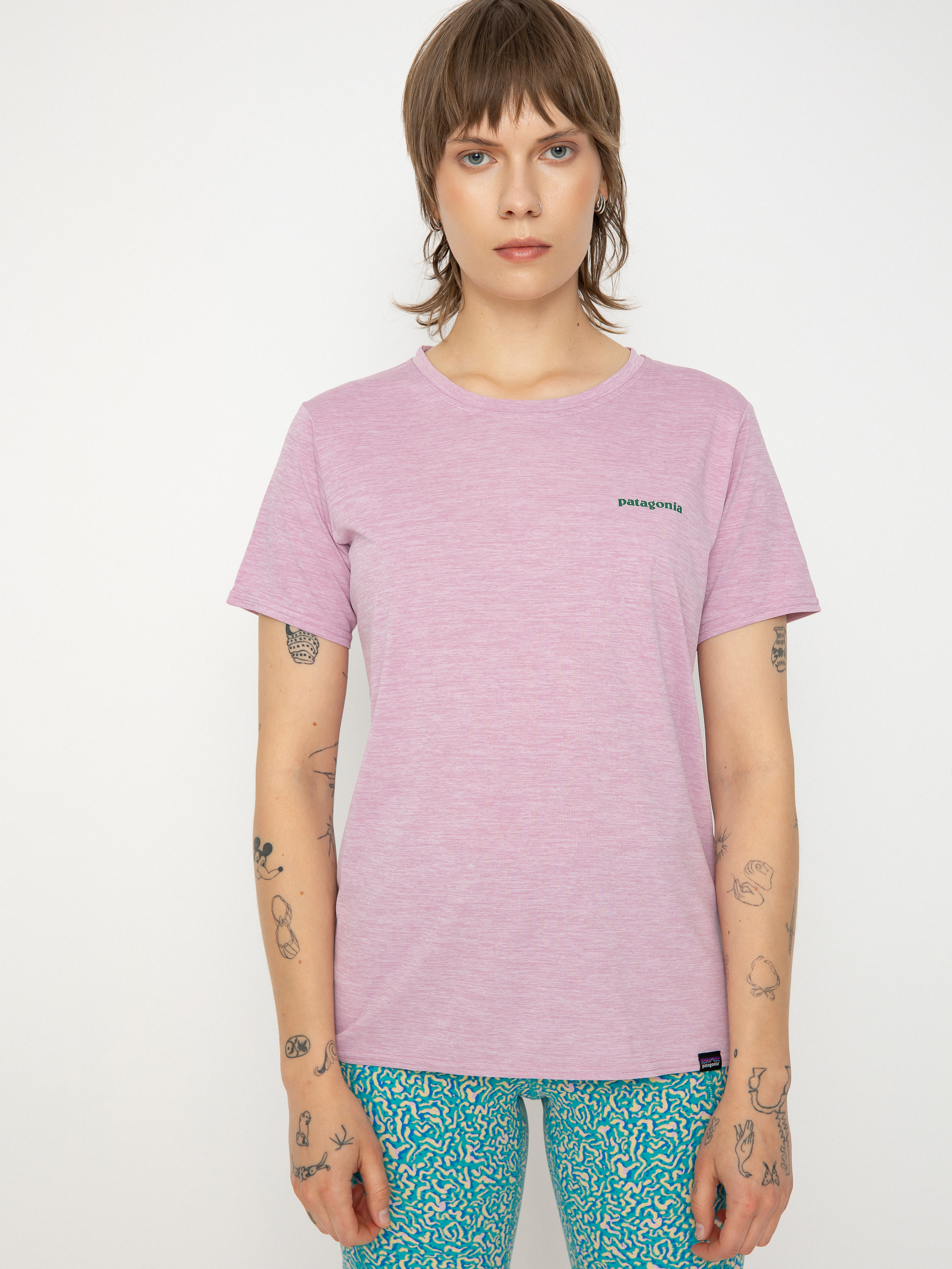 Patagonia Cap Cool Daily Graphic Wmn Póló (boardshort logo milkweed mauve x-dye)