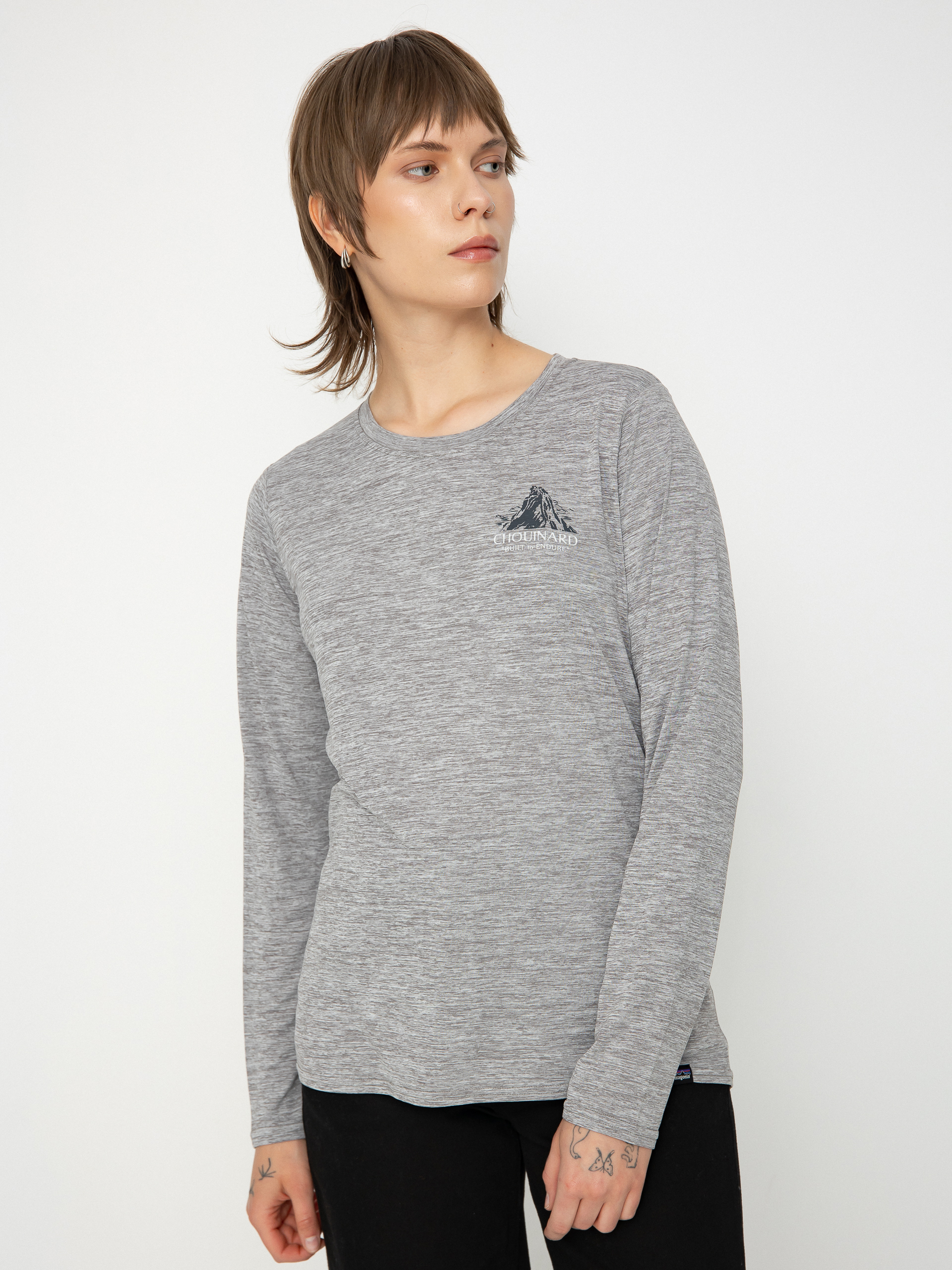 Patagonia Cap Cool Daily Graphic Wmn Hosszú ujjú felső (chouinard crest feather grey)