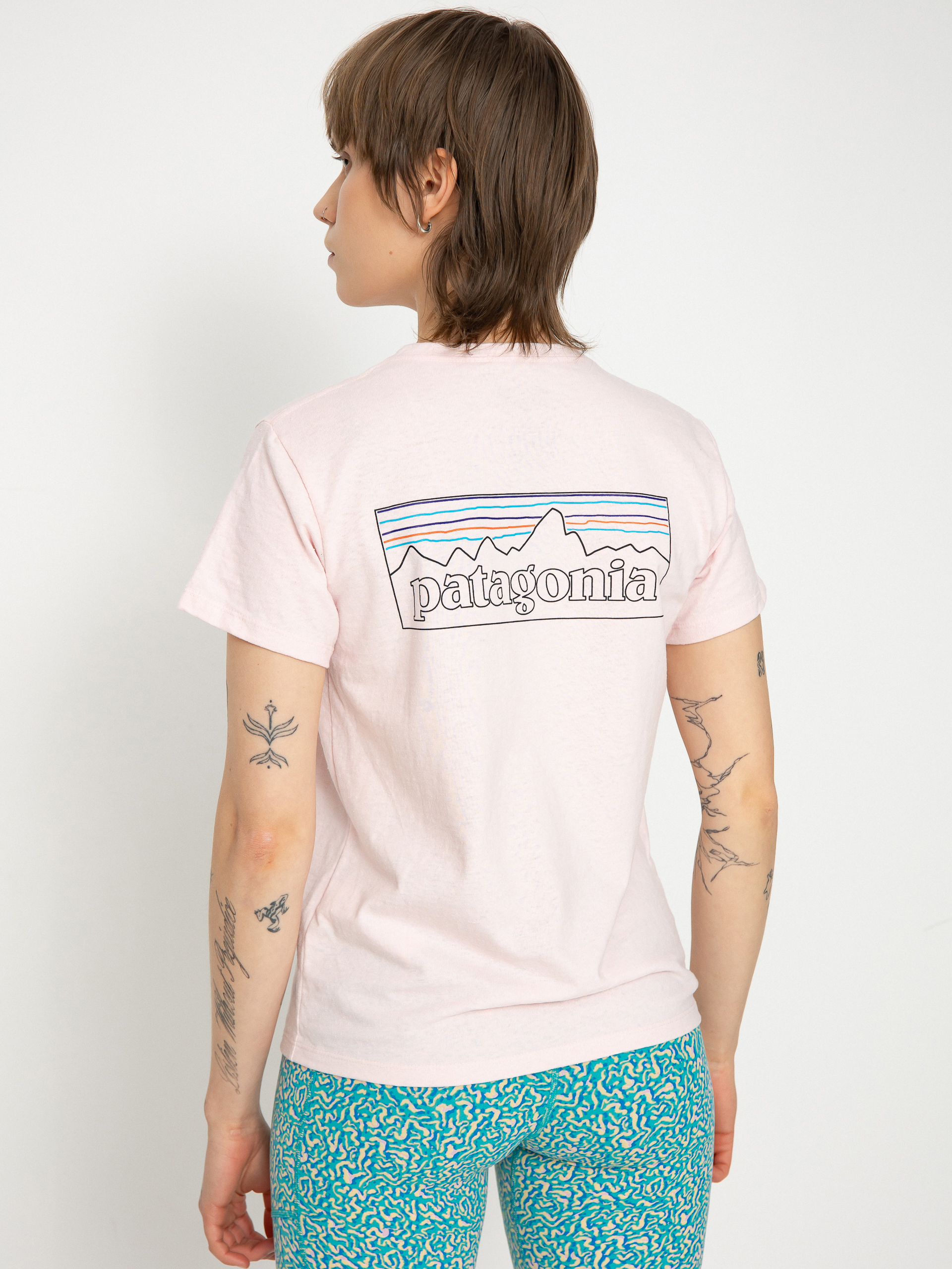 Patagonia P-6 Logo Responsibili Wmn Póló (p-6 outline whisker pink)