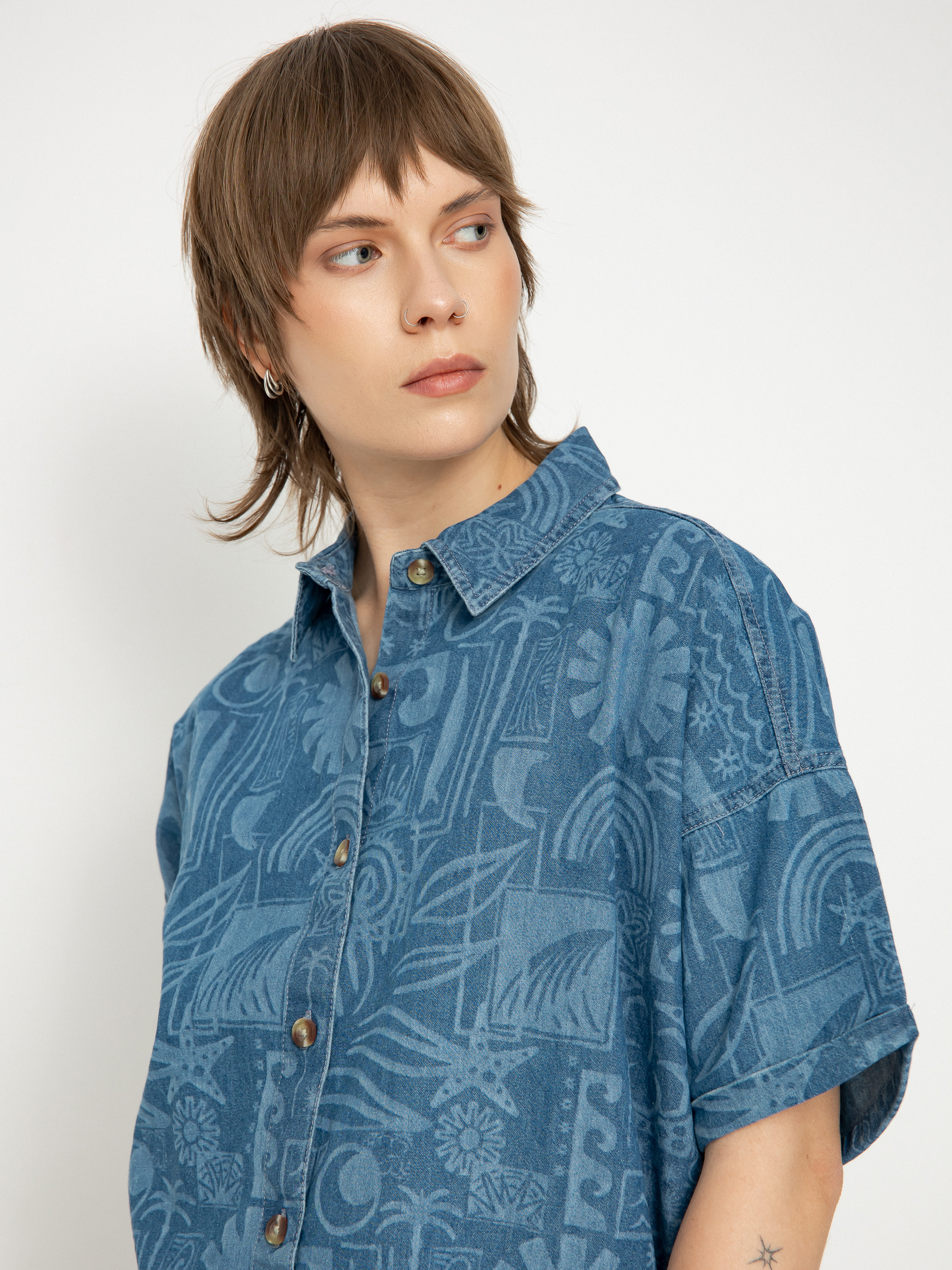 Roxy Beach Nostalgia Denim Wmn Ing (medium blue)