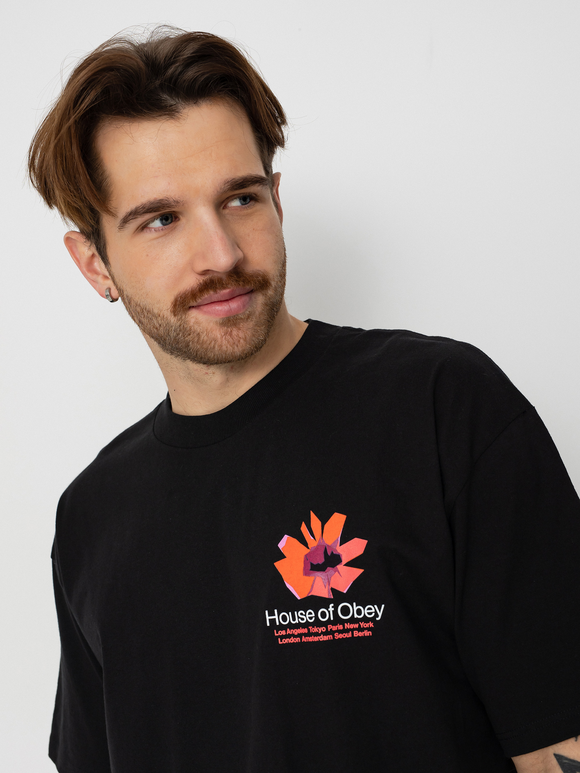 OBEY House Of Obey Floral Póló (black)