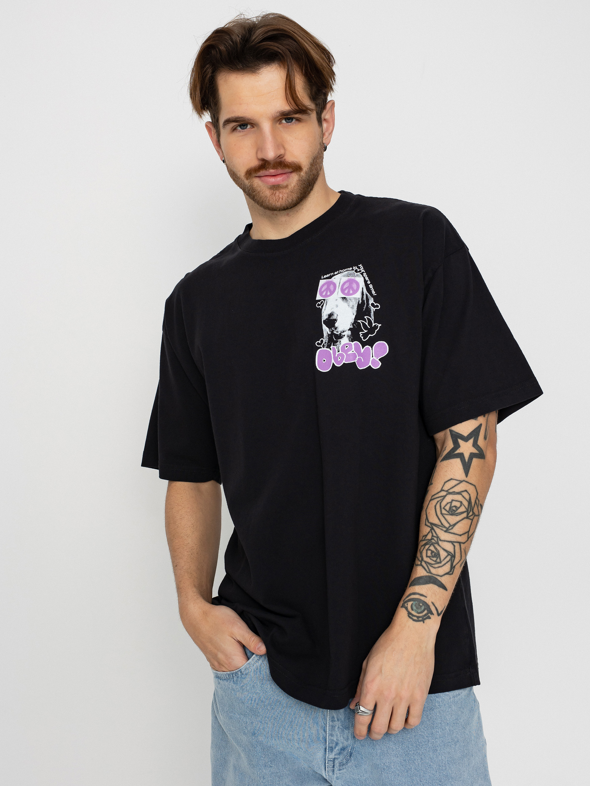 OBEY Peace Eyes Póló (vintage black)