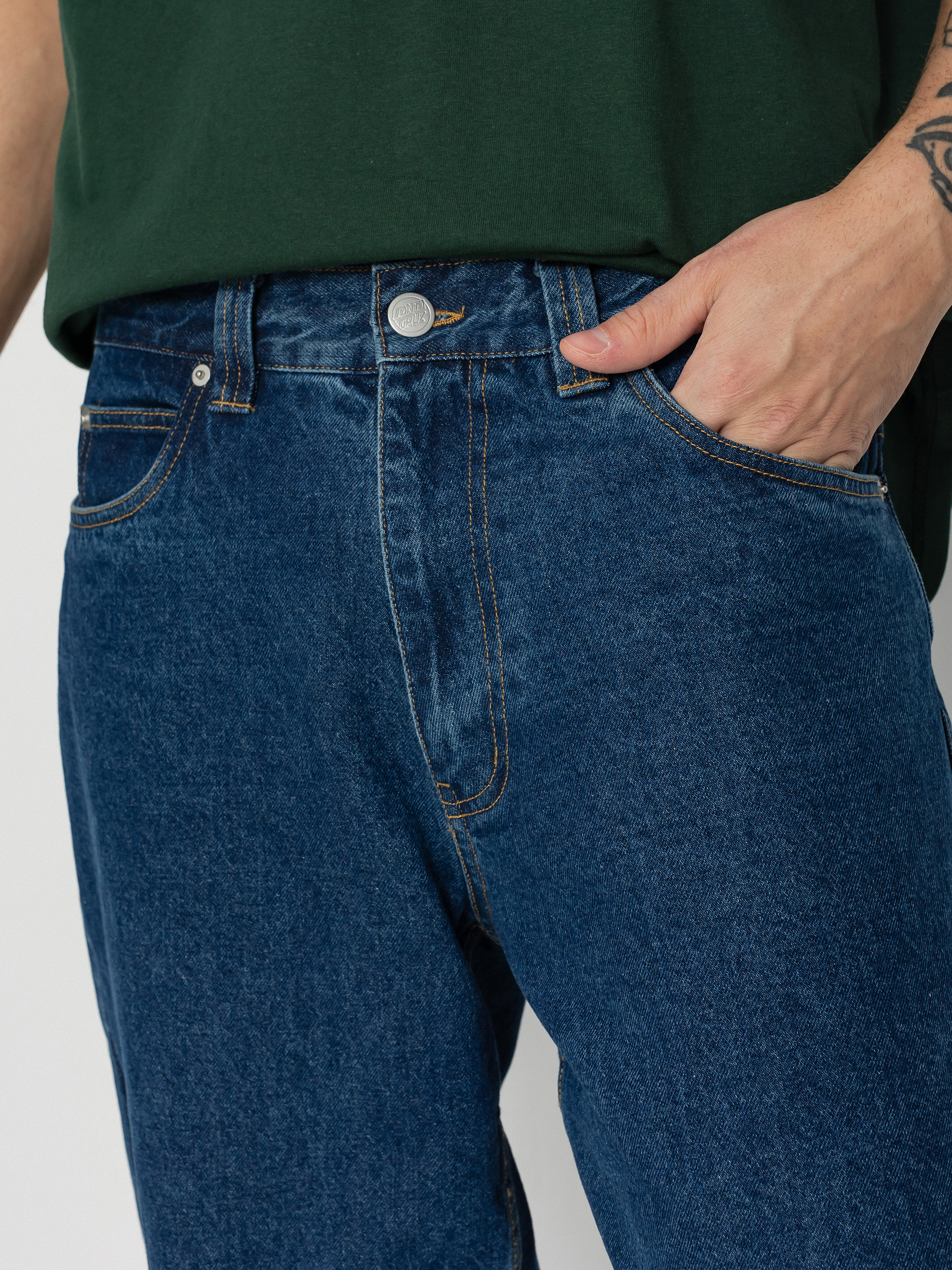 Santa Cruz Classic Label Jean Kisnadrág (classic blue)