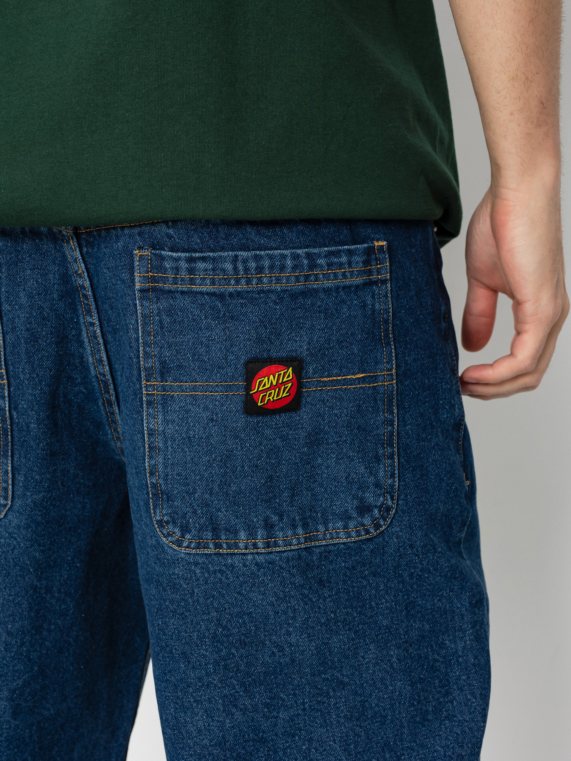 Santa Cruz Classic Label Jean Kisnadrág (classic blue)