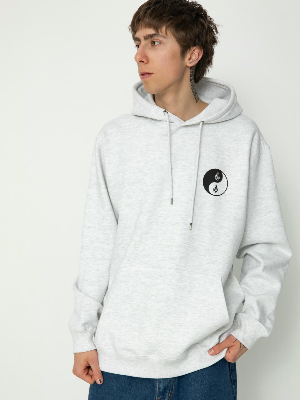 Volcom Watanite HD Kapucnis pulóver (bone heather)