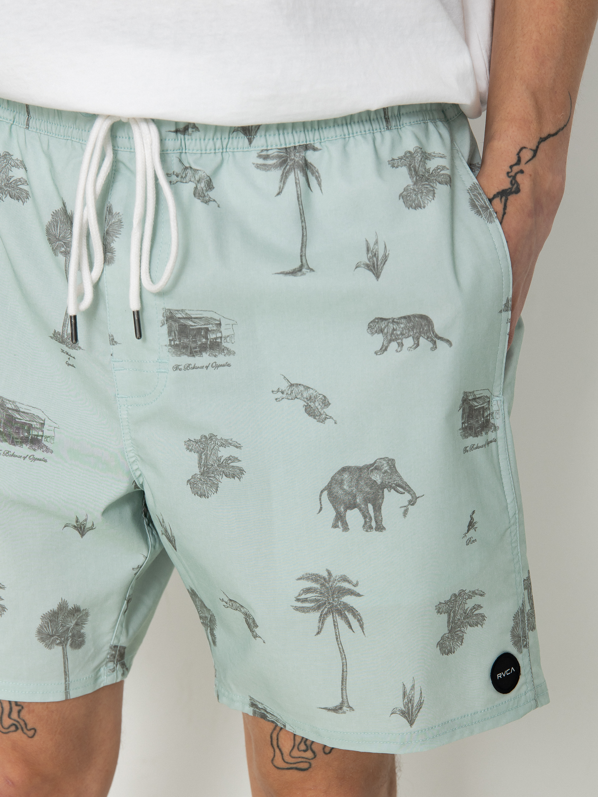 RVCA Barnes Elastic Boardshort (cool blue)