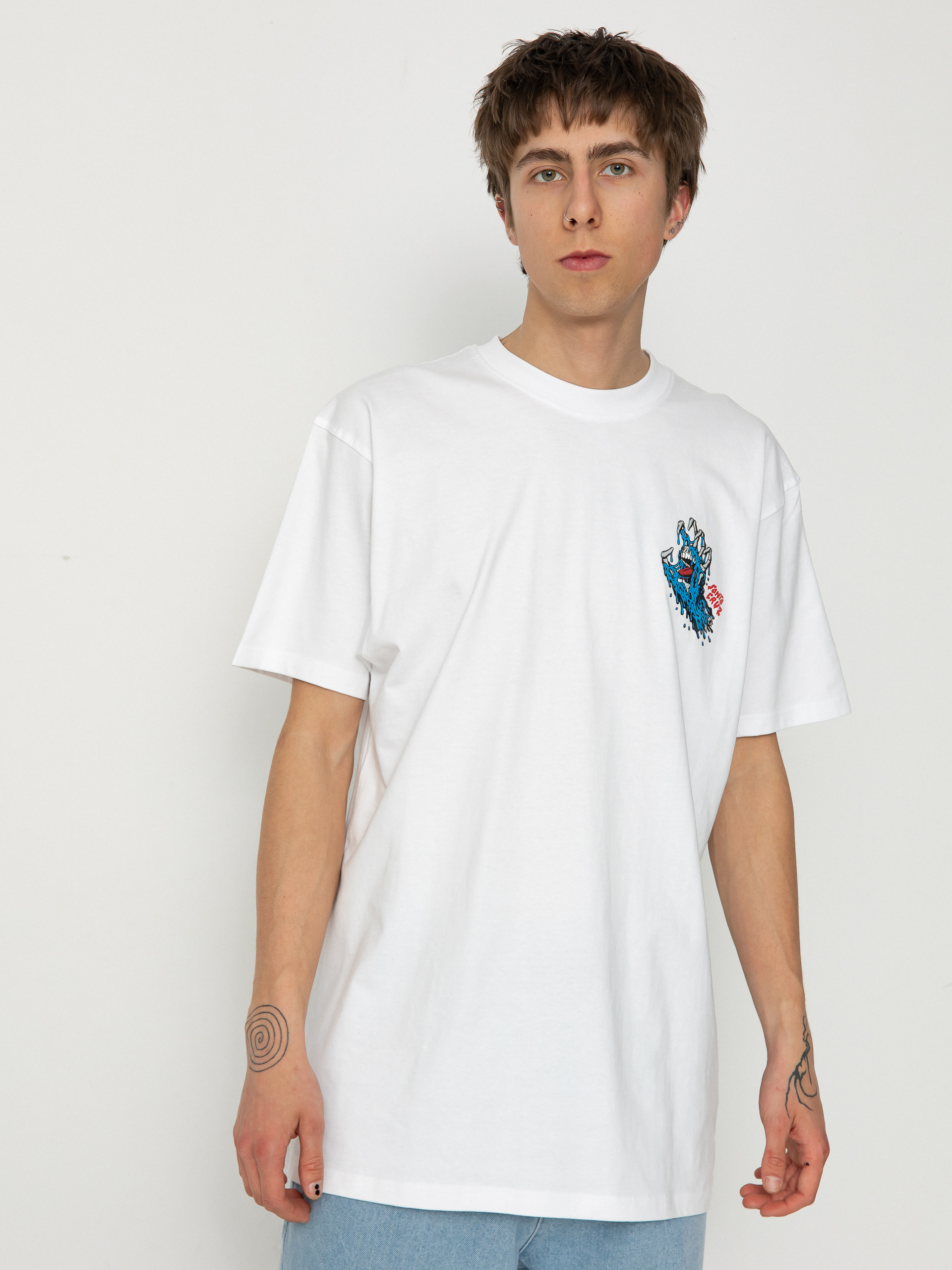 Santa Cruz Melting Hand Póló (white)