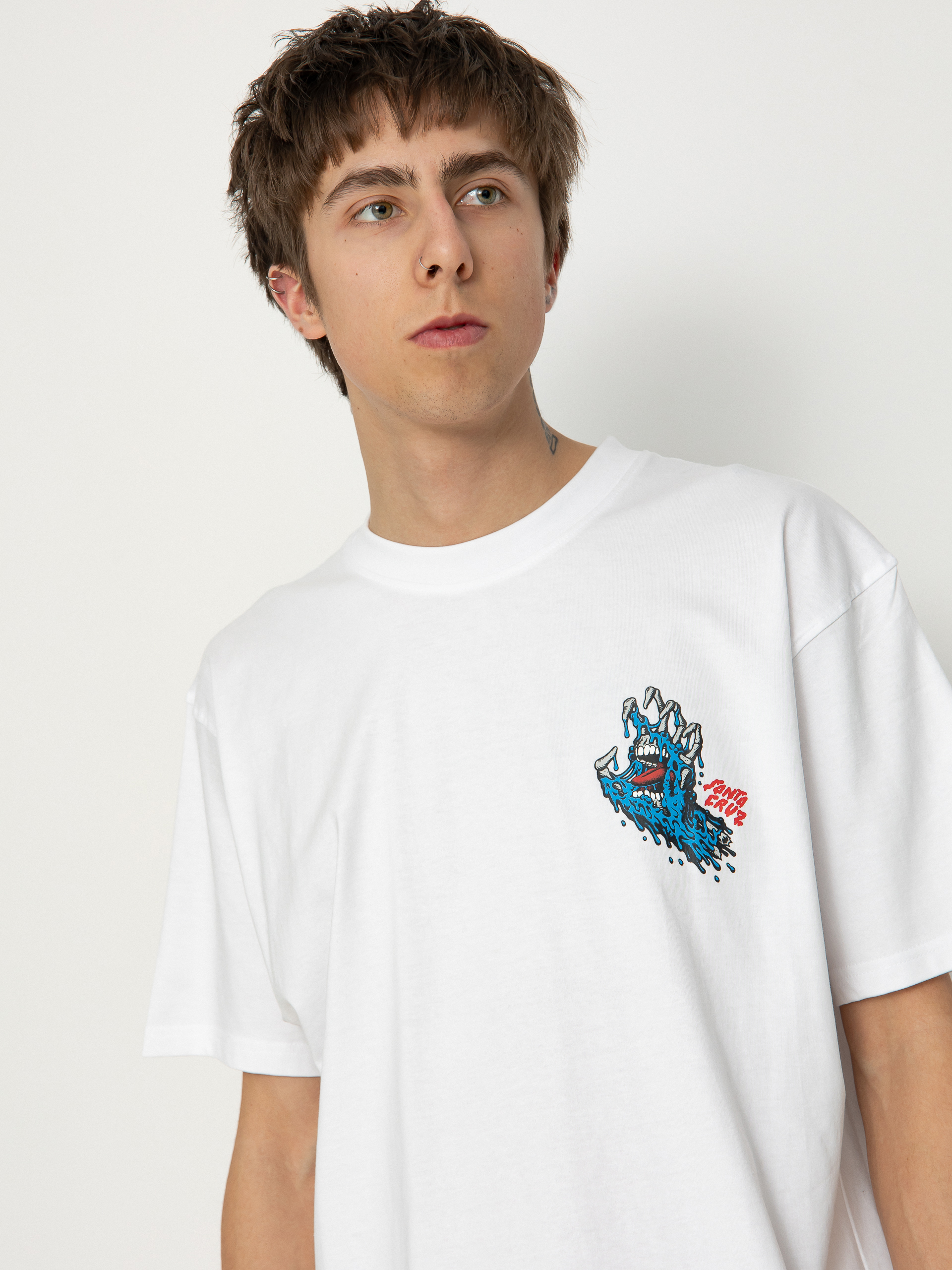 Santa Cruz Melting Hand Póló (white)