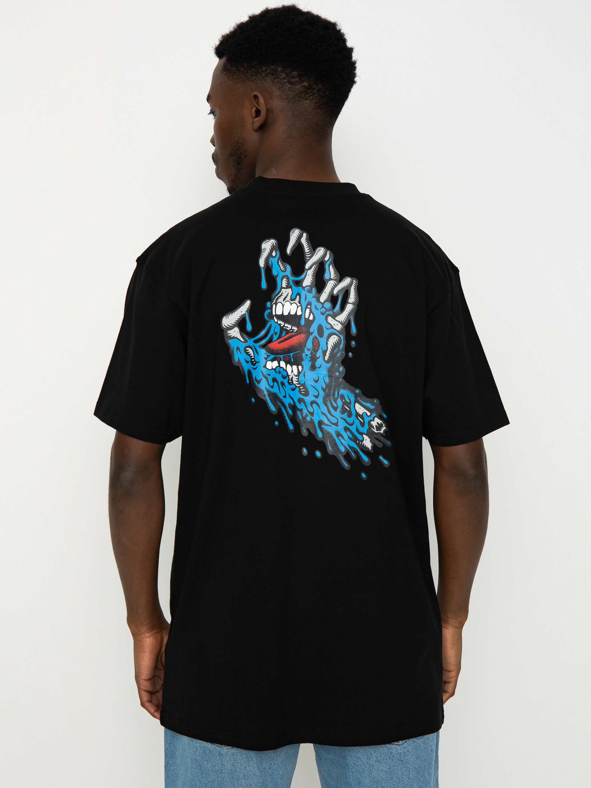 Santa Cruz Melting Hand Póló (black)