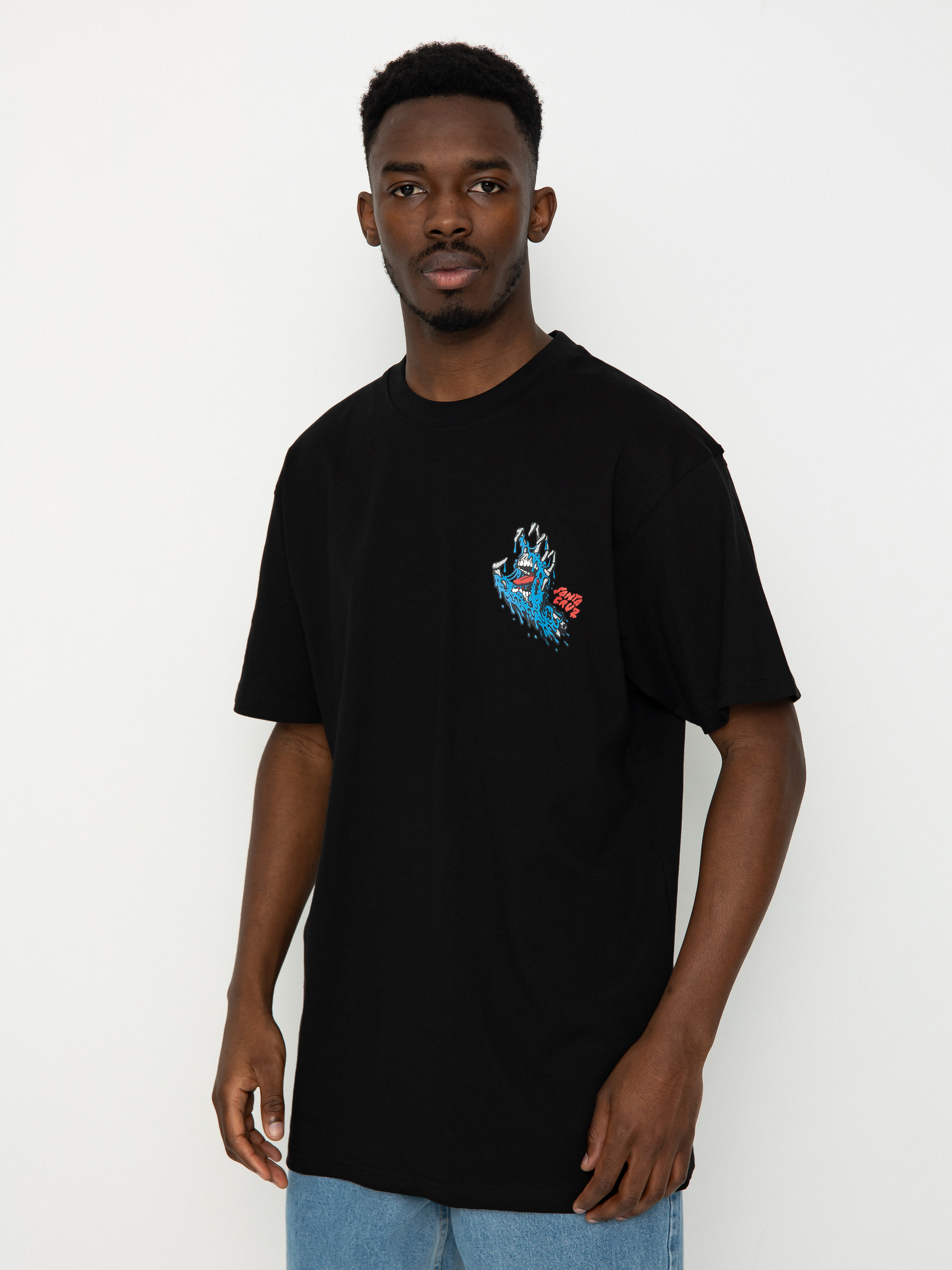 Santa Cruz Melting Hand Póló (black)