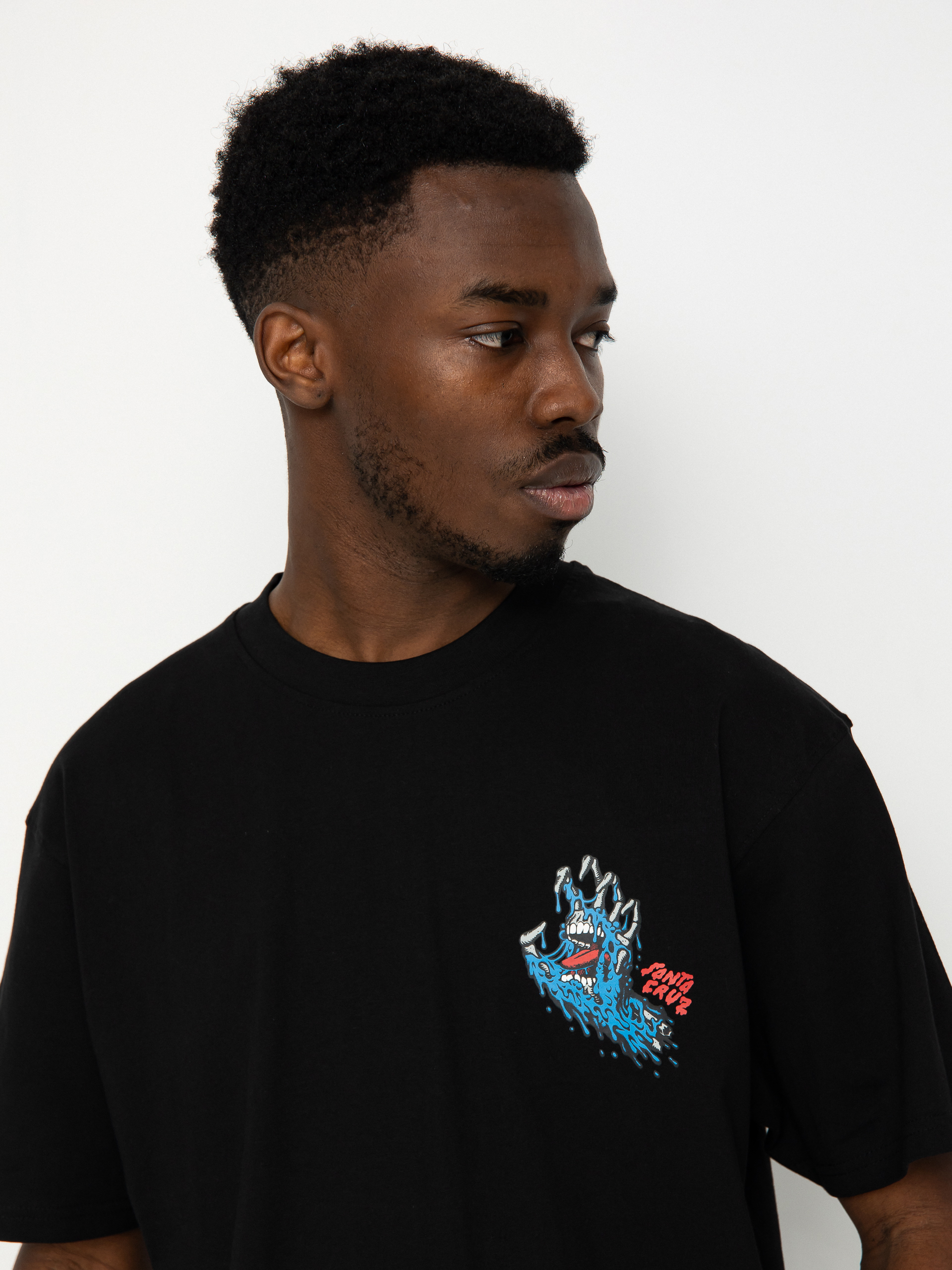 Santa Cruz Melting Hand Póló (black)