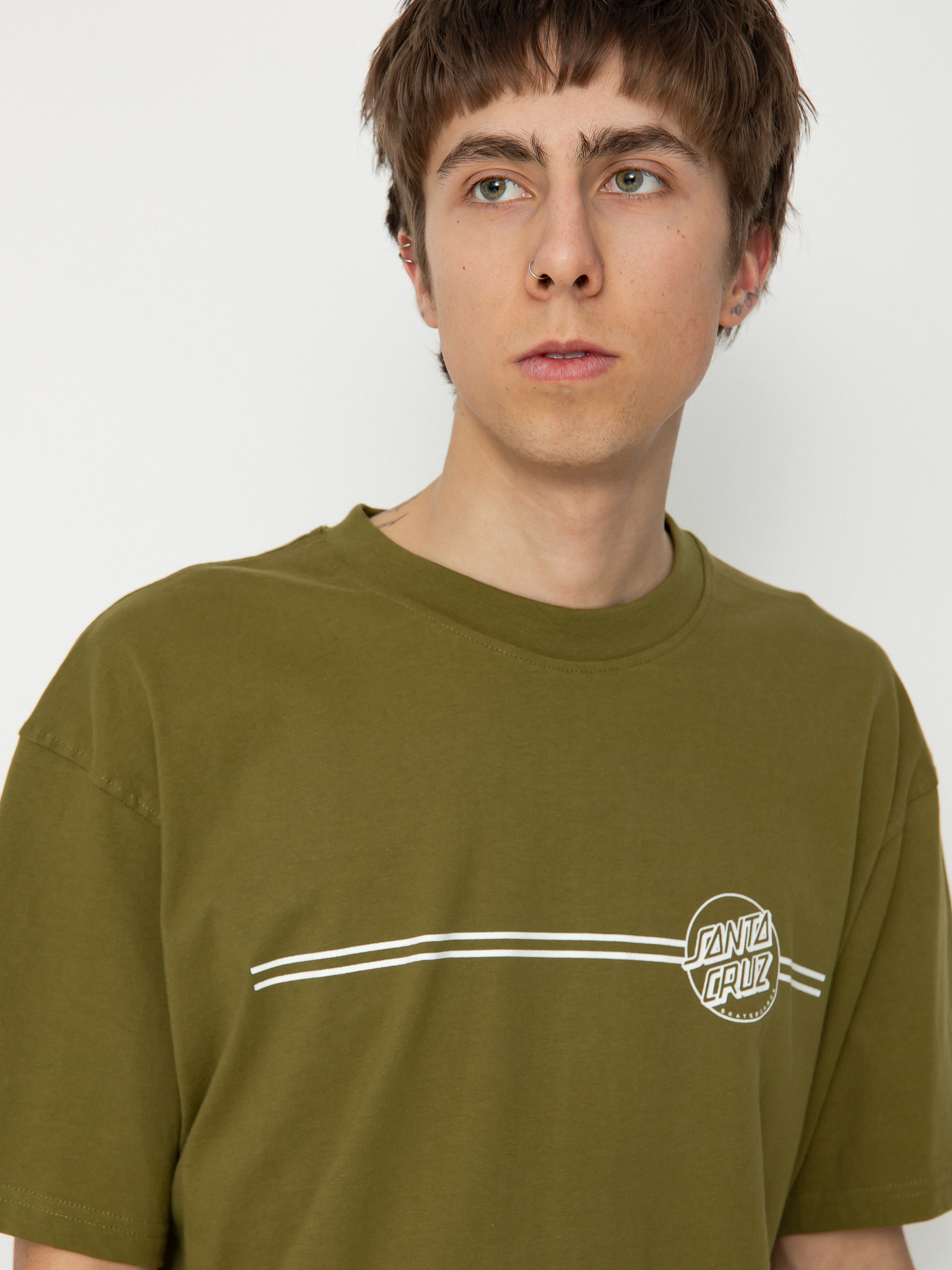Santa Cruz Opus Dot Stripe Póló (sea kelp)