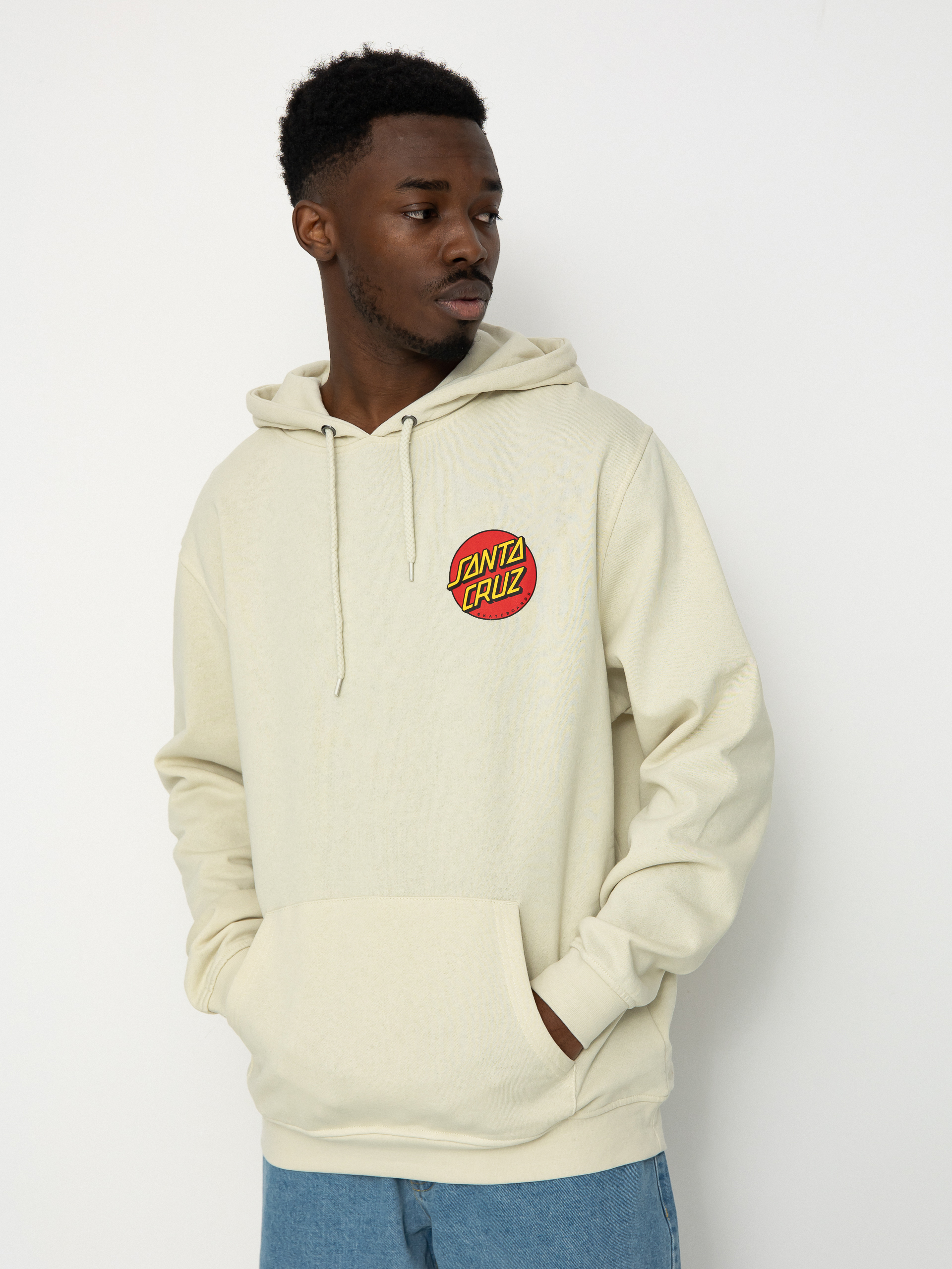 Santa Cruz Classic Dot Chest Pulóver (light grey)