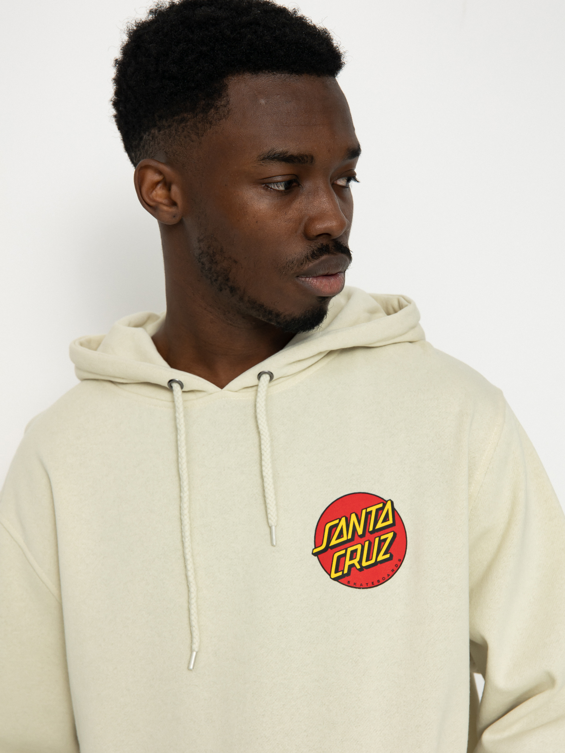 Santa Cruz Classic Dot Chest Pulóver (light grey)