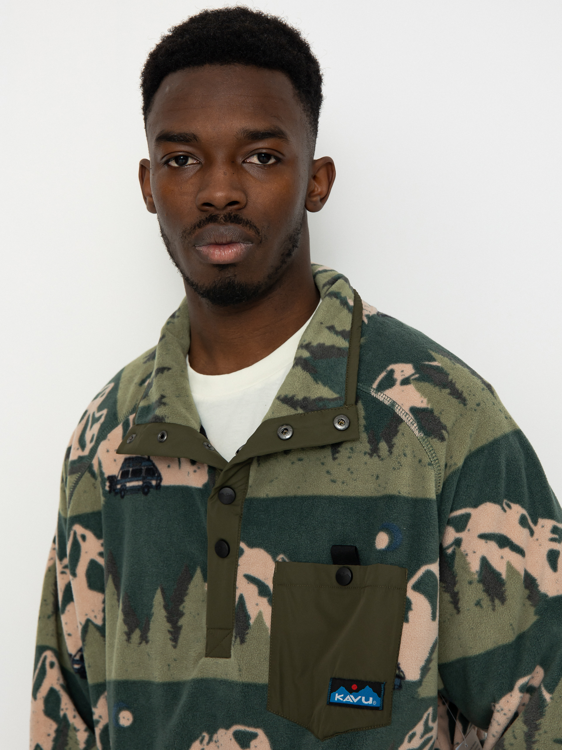 Férfi Polár pulóver Kavu Teannaway (getaway van)