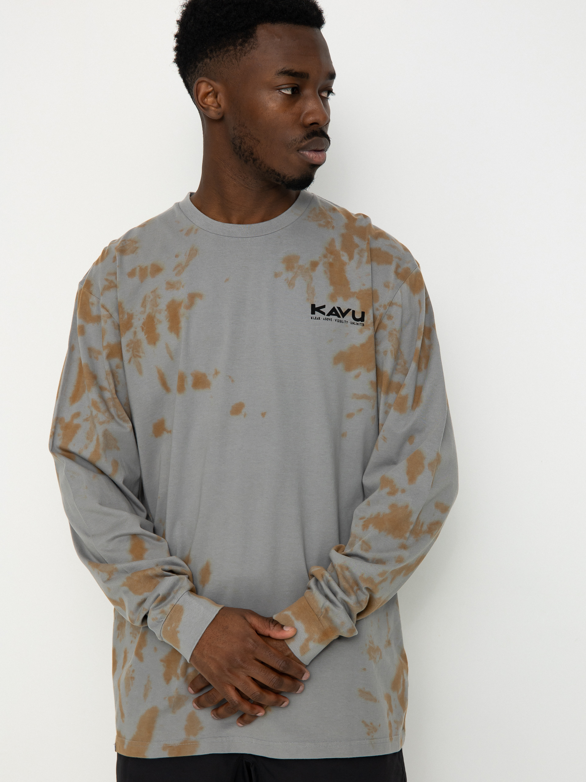 Póló Kavu LS Etch Art (moonstone tie dye)