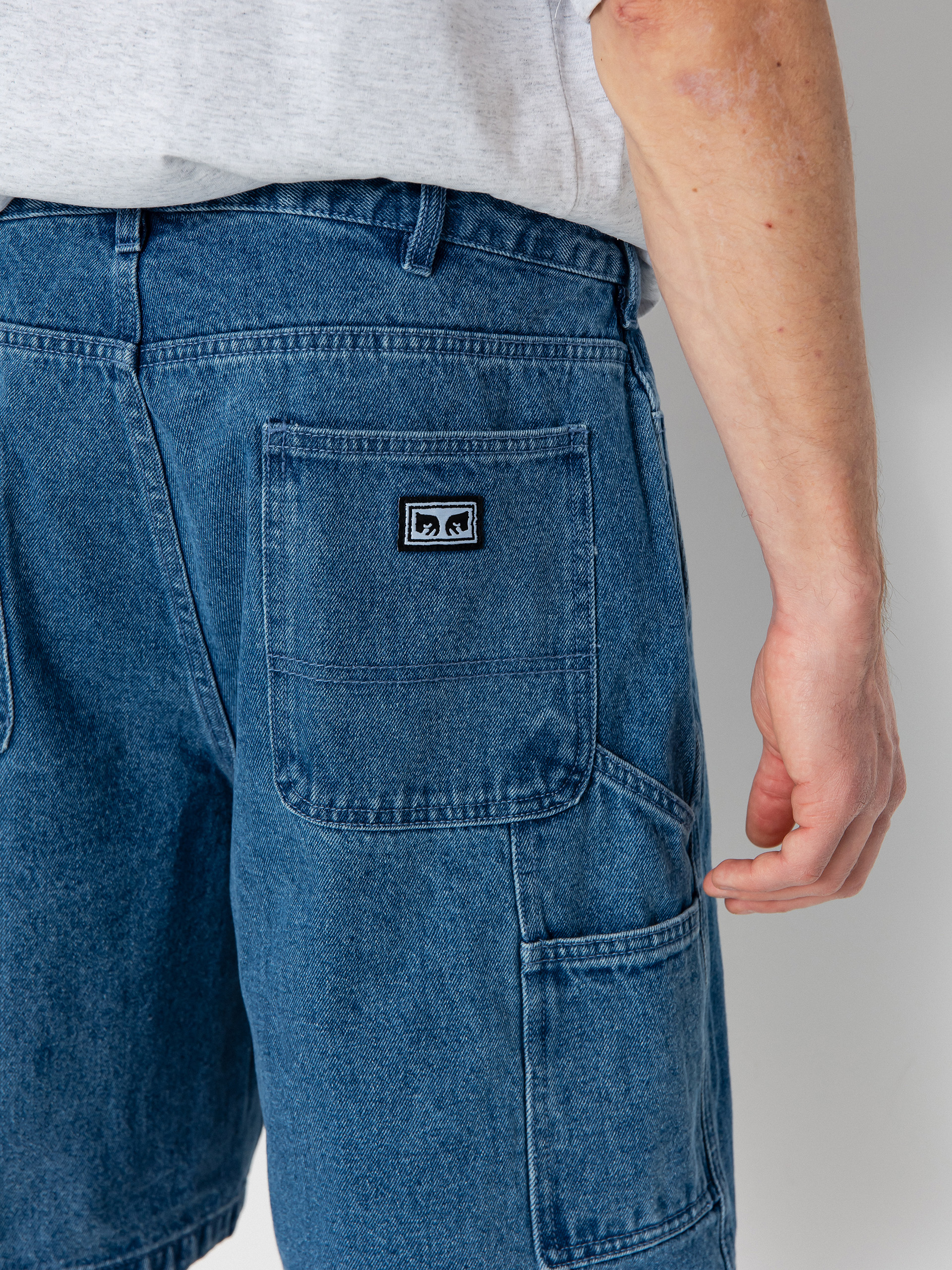 OBEY Bigwig Denim Carpenter Rövidnadrág (light indigo)