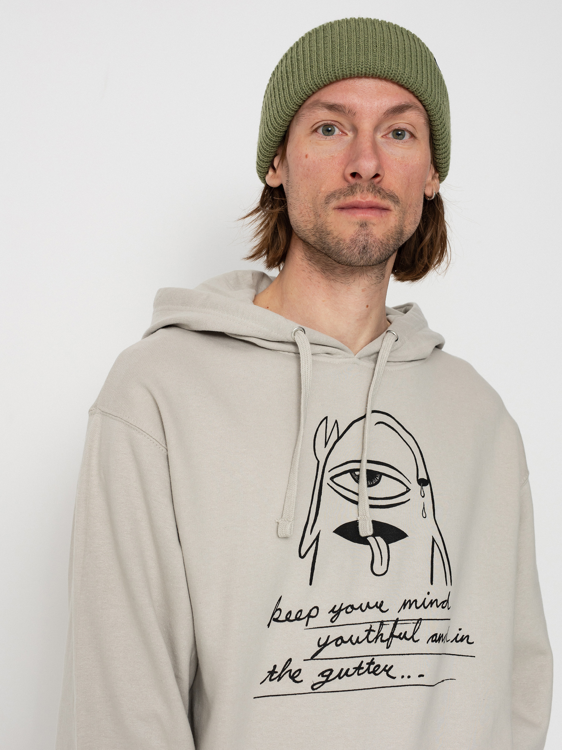 Kapucnis pulóver Toy Machine Youthful HD (bone)