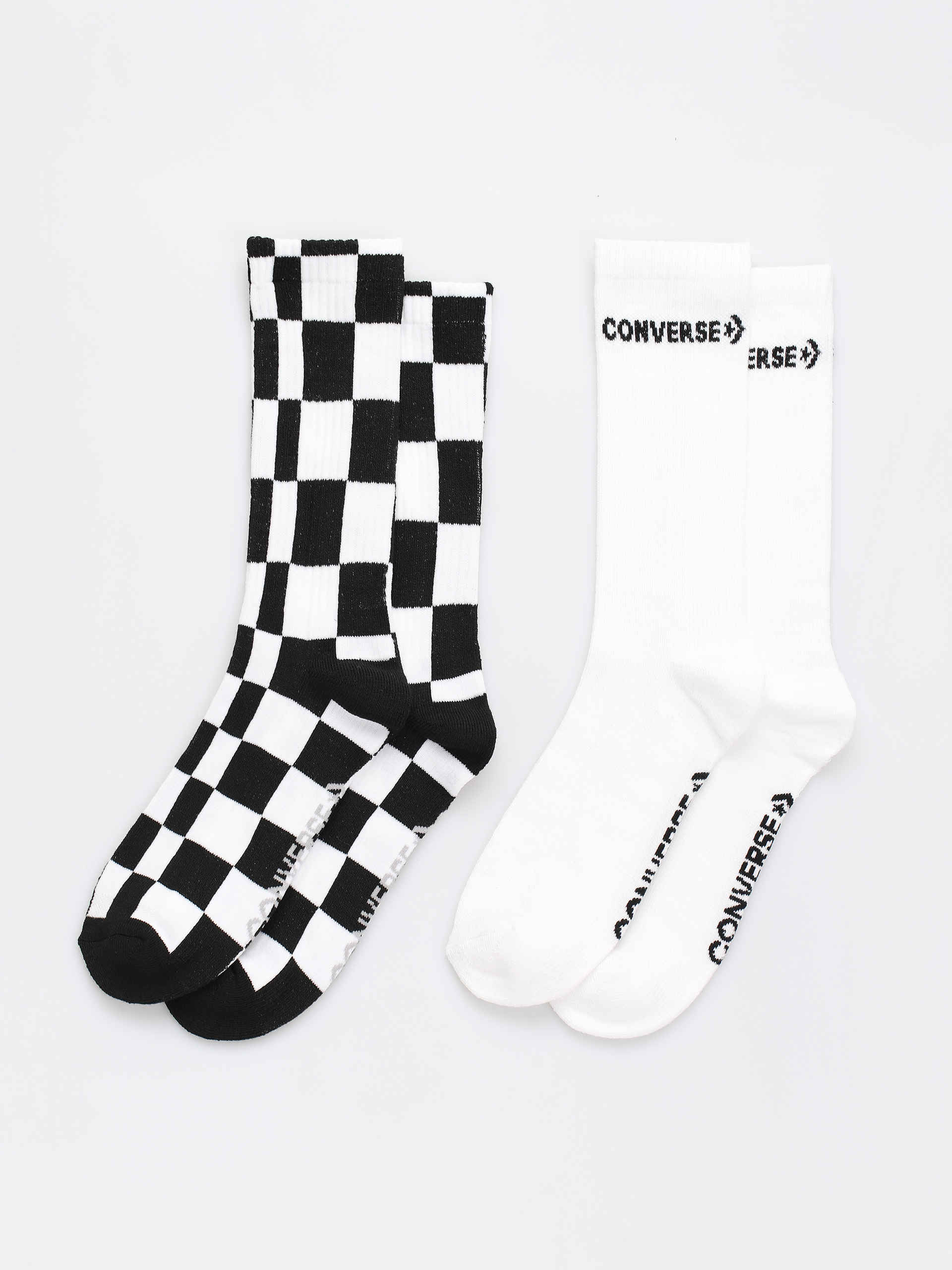 Converse Checked Skewed 2PK Zokni (black/white)