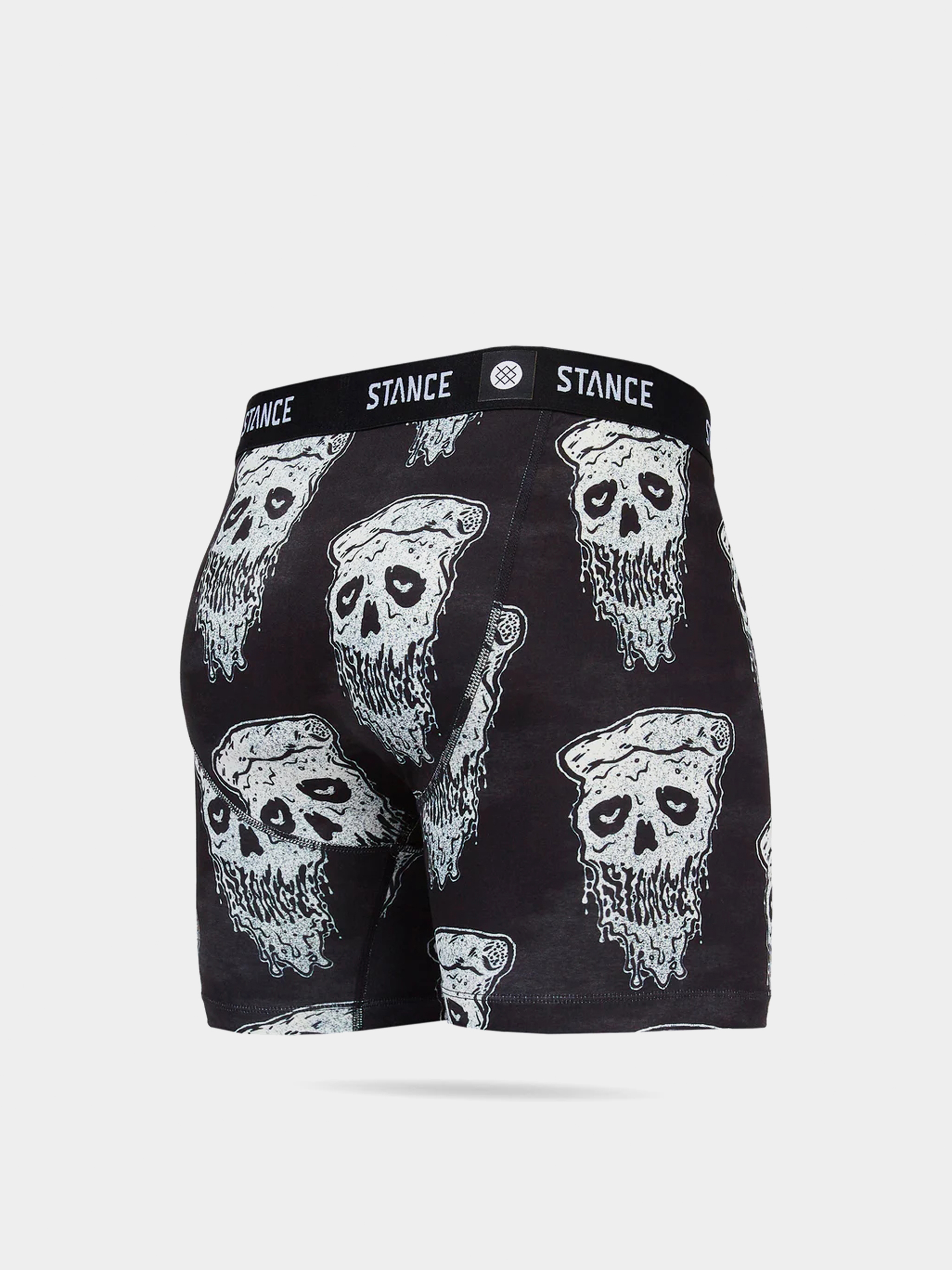 Alsónemű Stance Pizza Face Boxer Brief (black white)