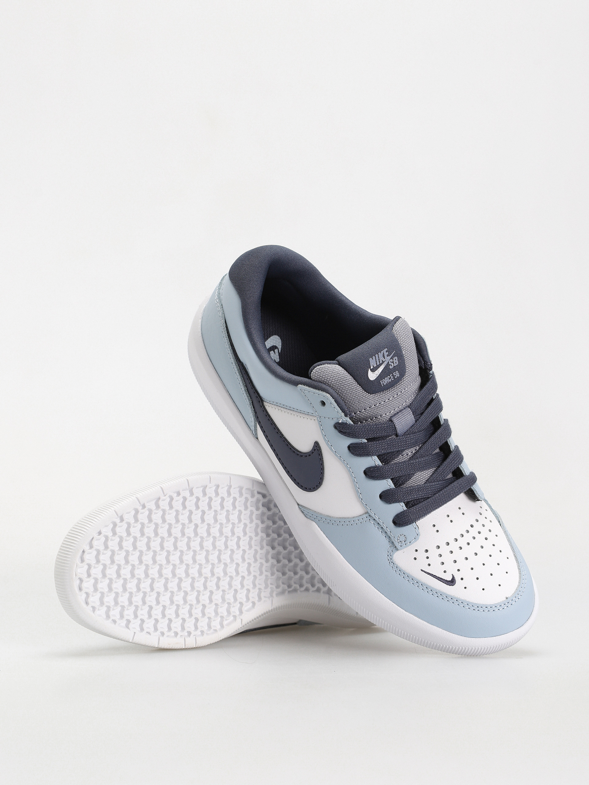 Nike SB Force 58 Prm L Cipők (white/thunder blue white ashen slate)