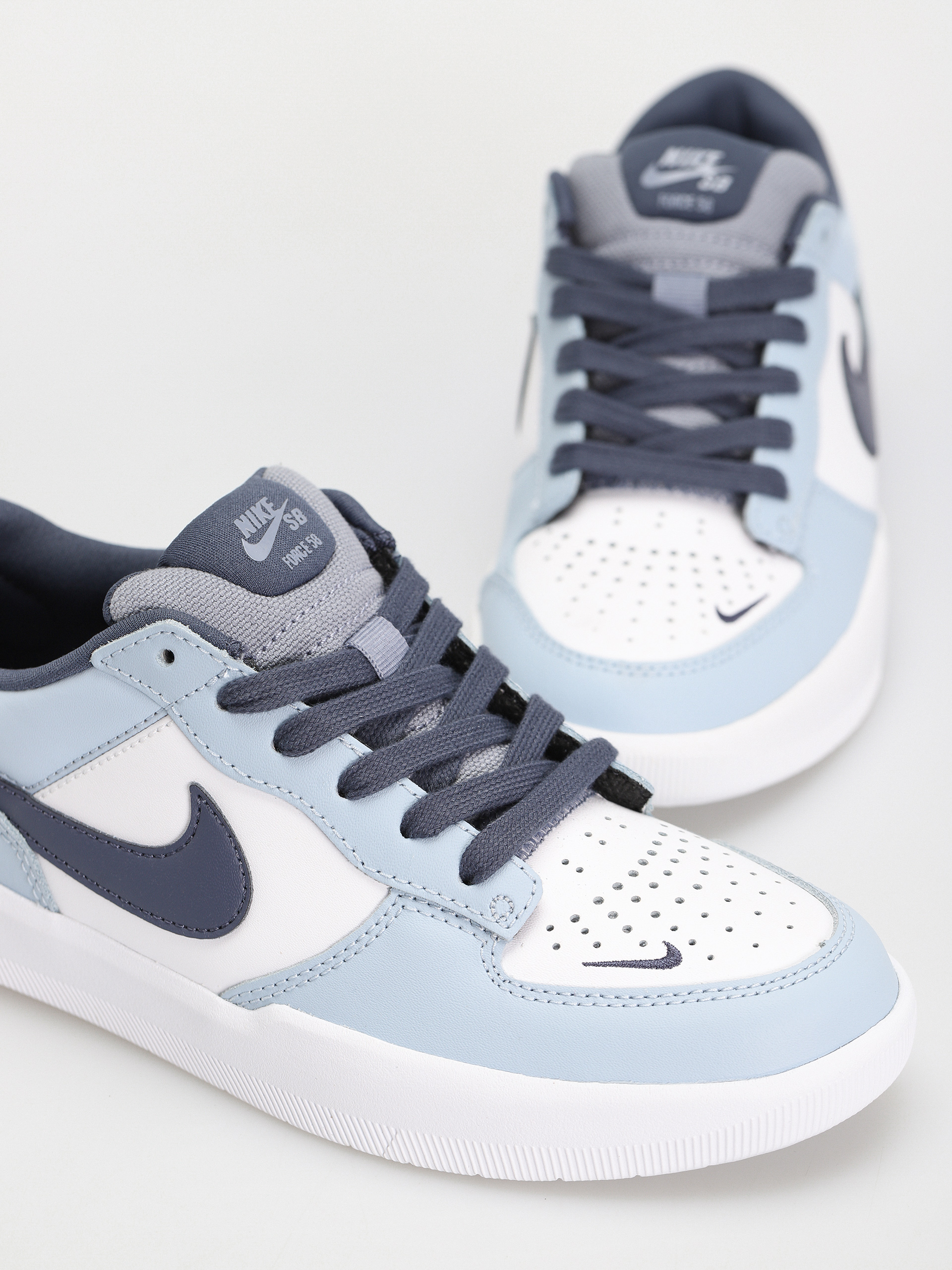Nike SB Force 58 Prm L Cipők (white/thunder blue white ashen slate)