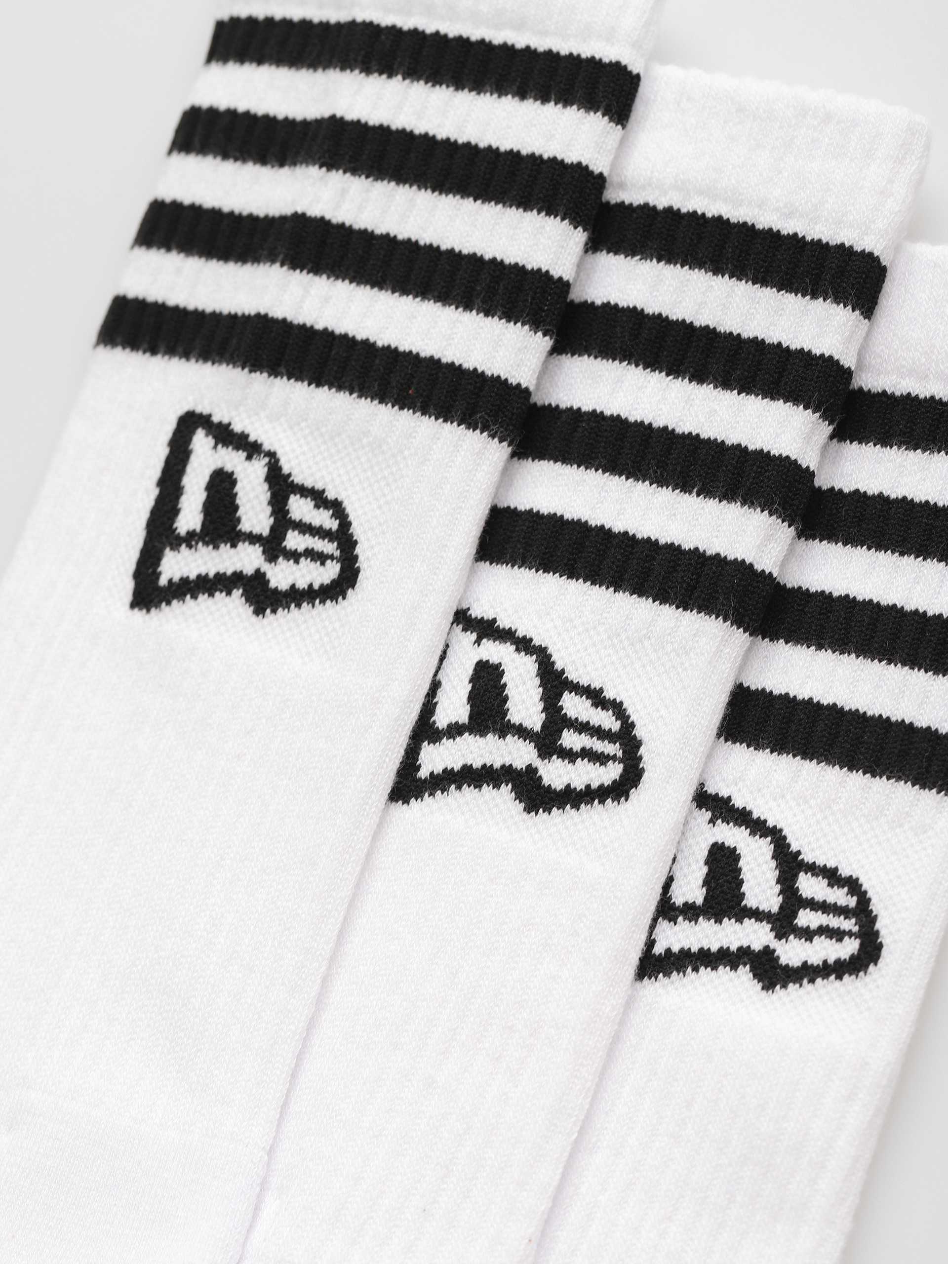 New Era Stripe Crew Zokni (white)