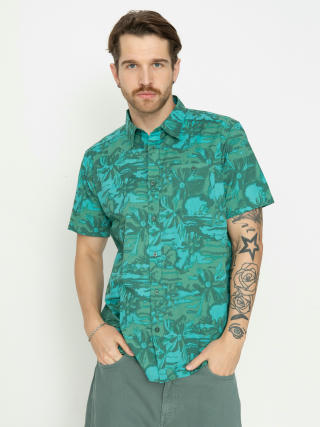 Patagonia Go To Shirt Ing (cliffs and waves conifer green)