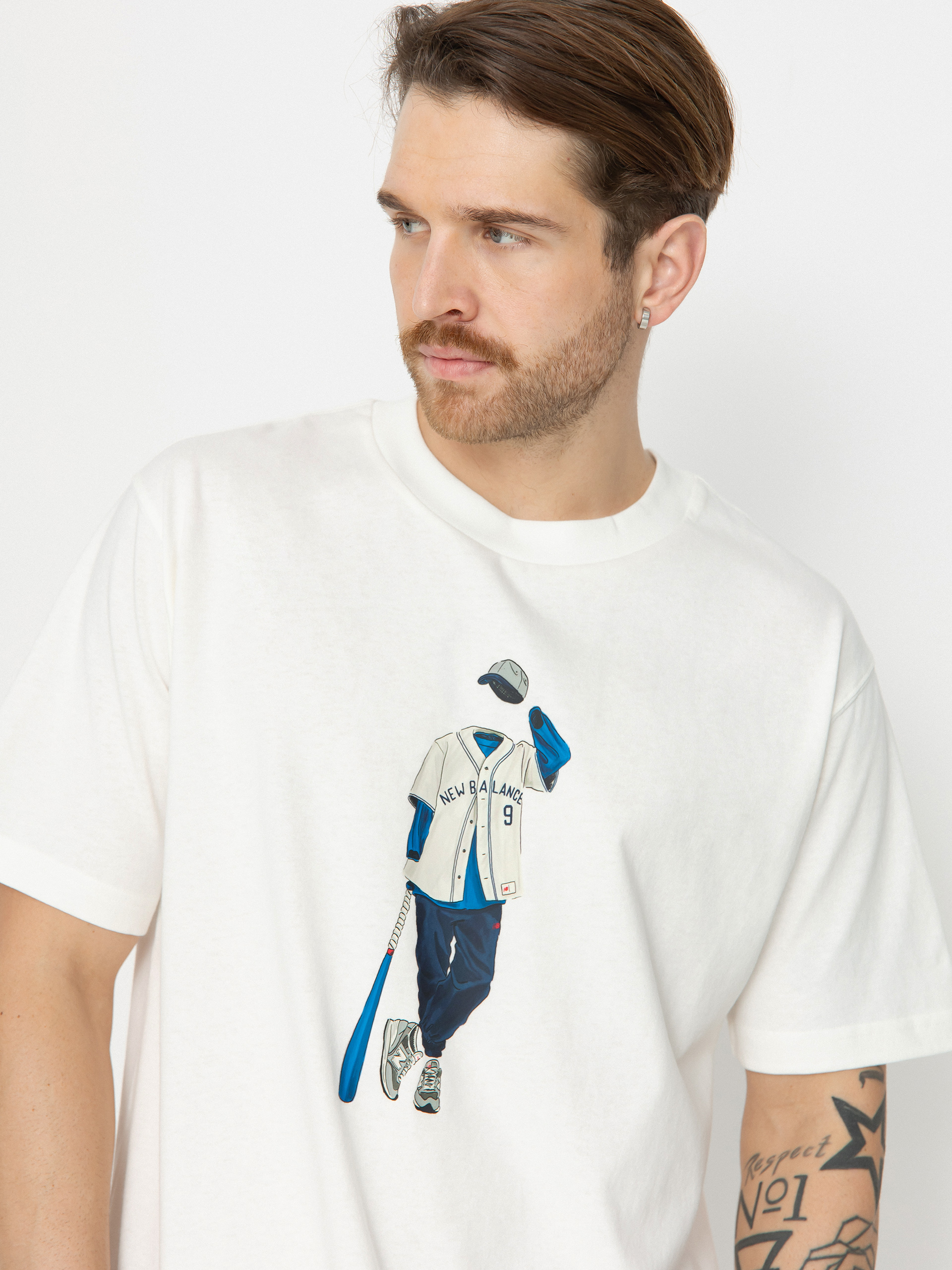 Póló New Balance Athletics Baseball (sea salt)