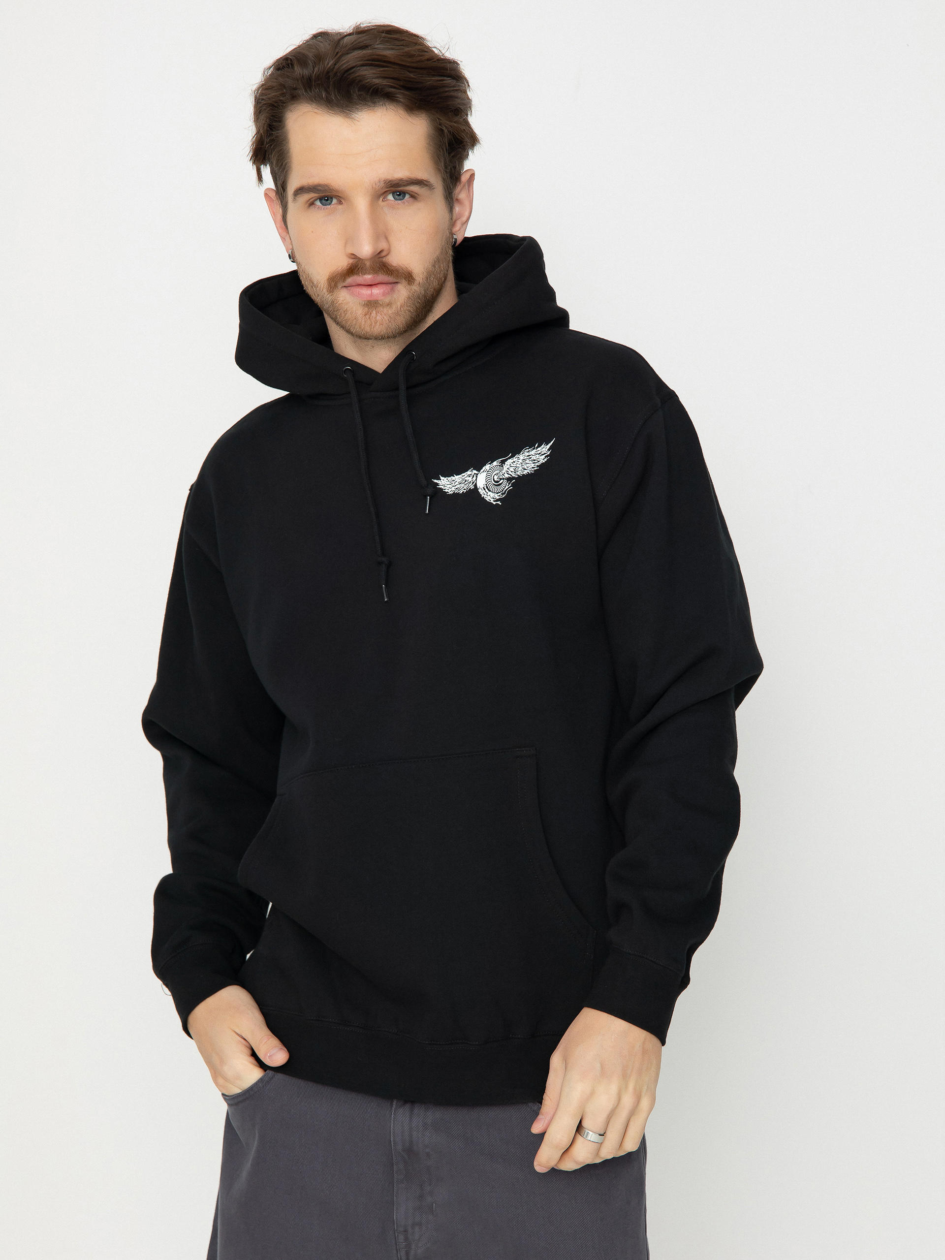 Kapucnis pulóver Spitfire Decay Flyng Cls HD (black)