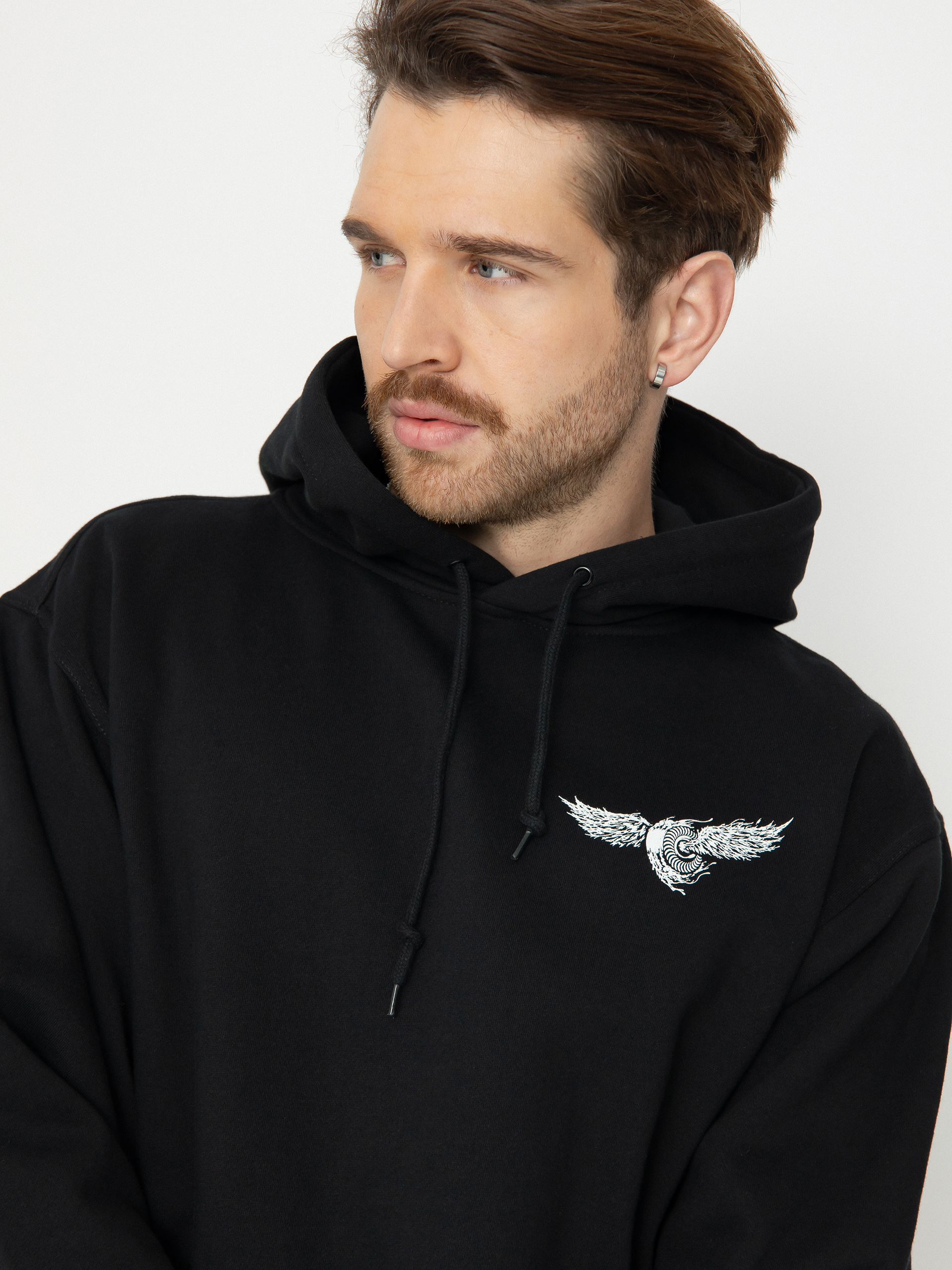 Kapucnis pulóver Spitfire Decay Flyng Cls HD (black)