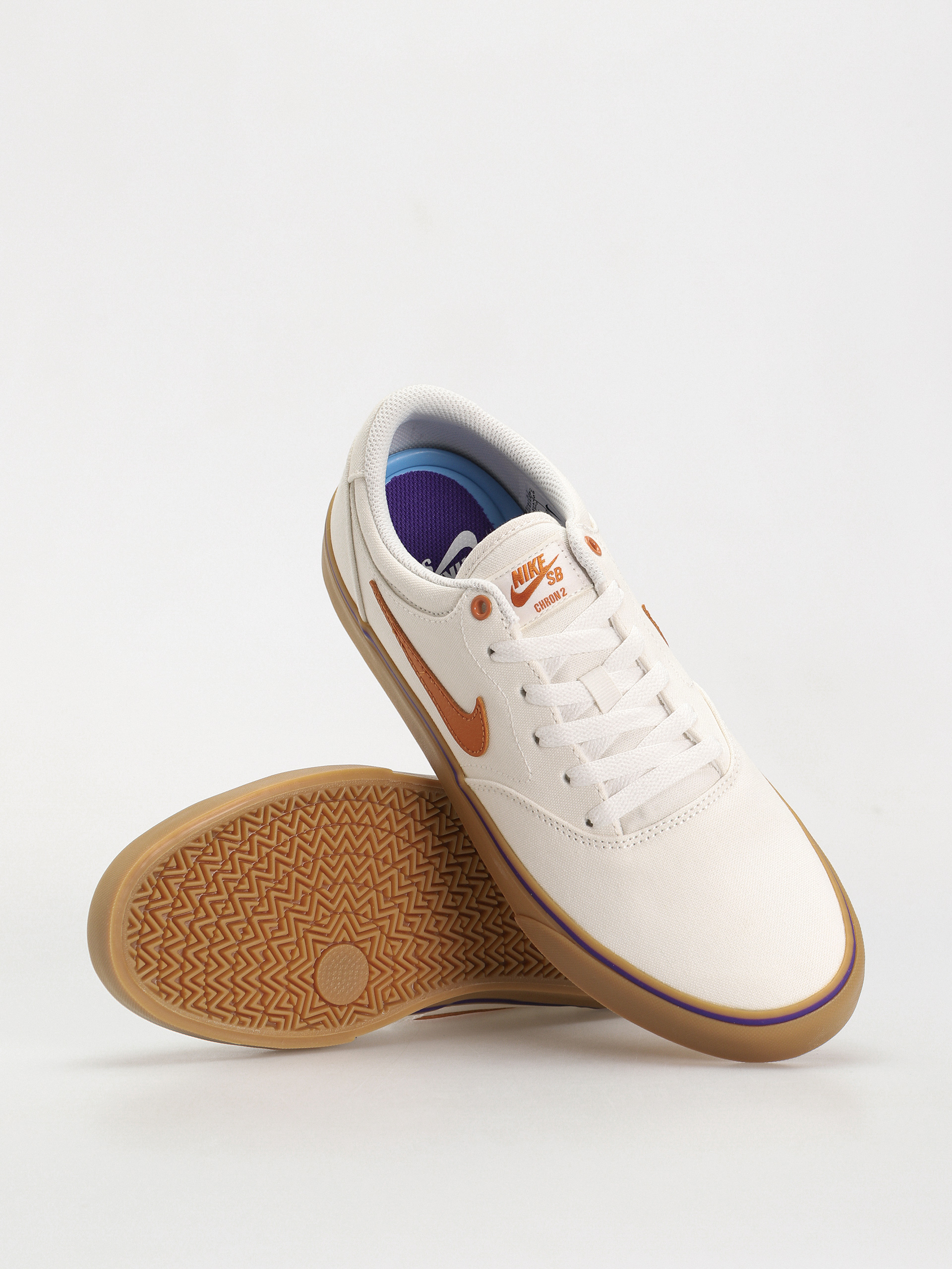 Nike SB Chron 2 Canvas Cipők (summit white/monarch summit white)