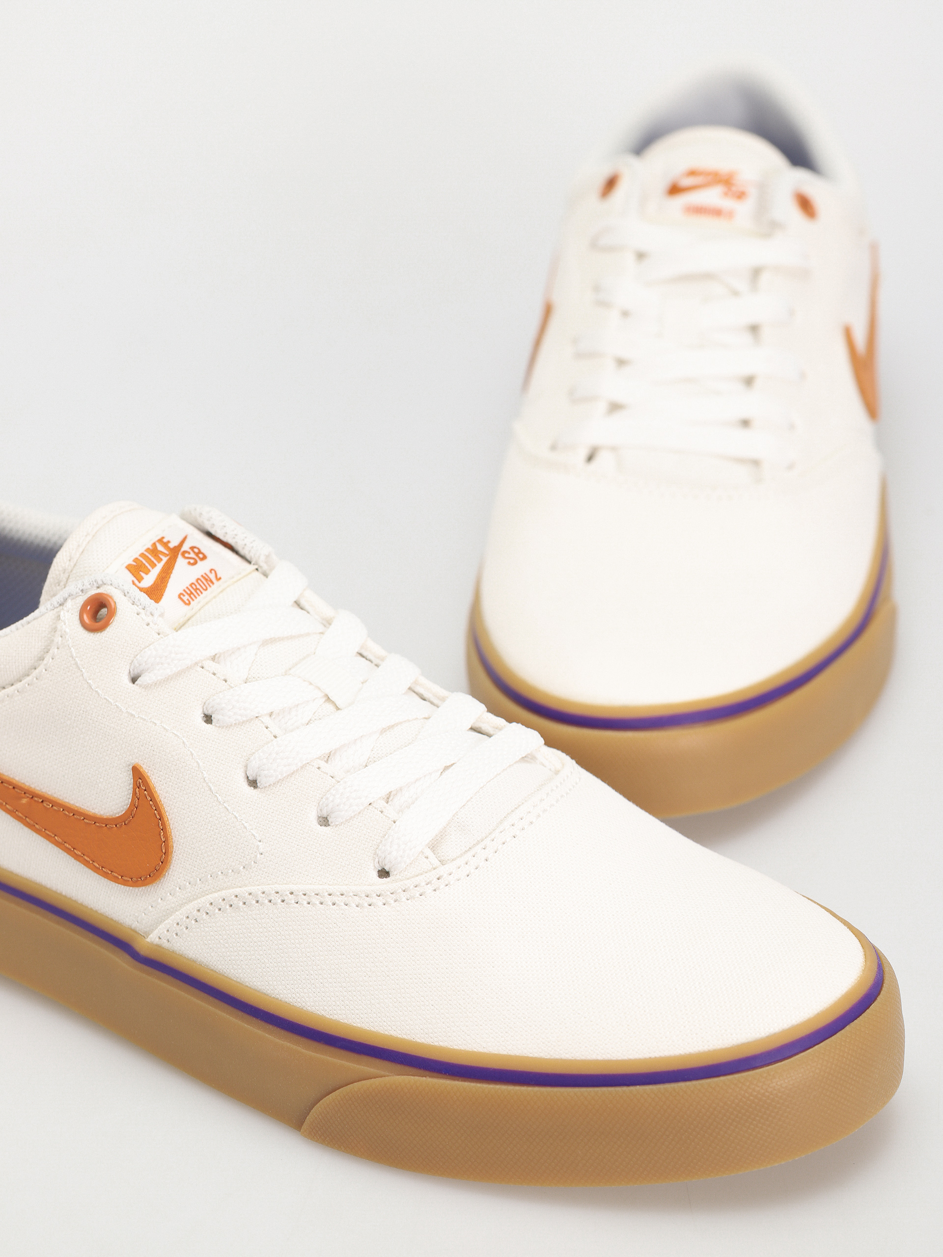 Nike SB Chron 2 Canvas Cipők (summit white/monarch summit white)