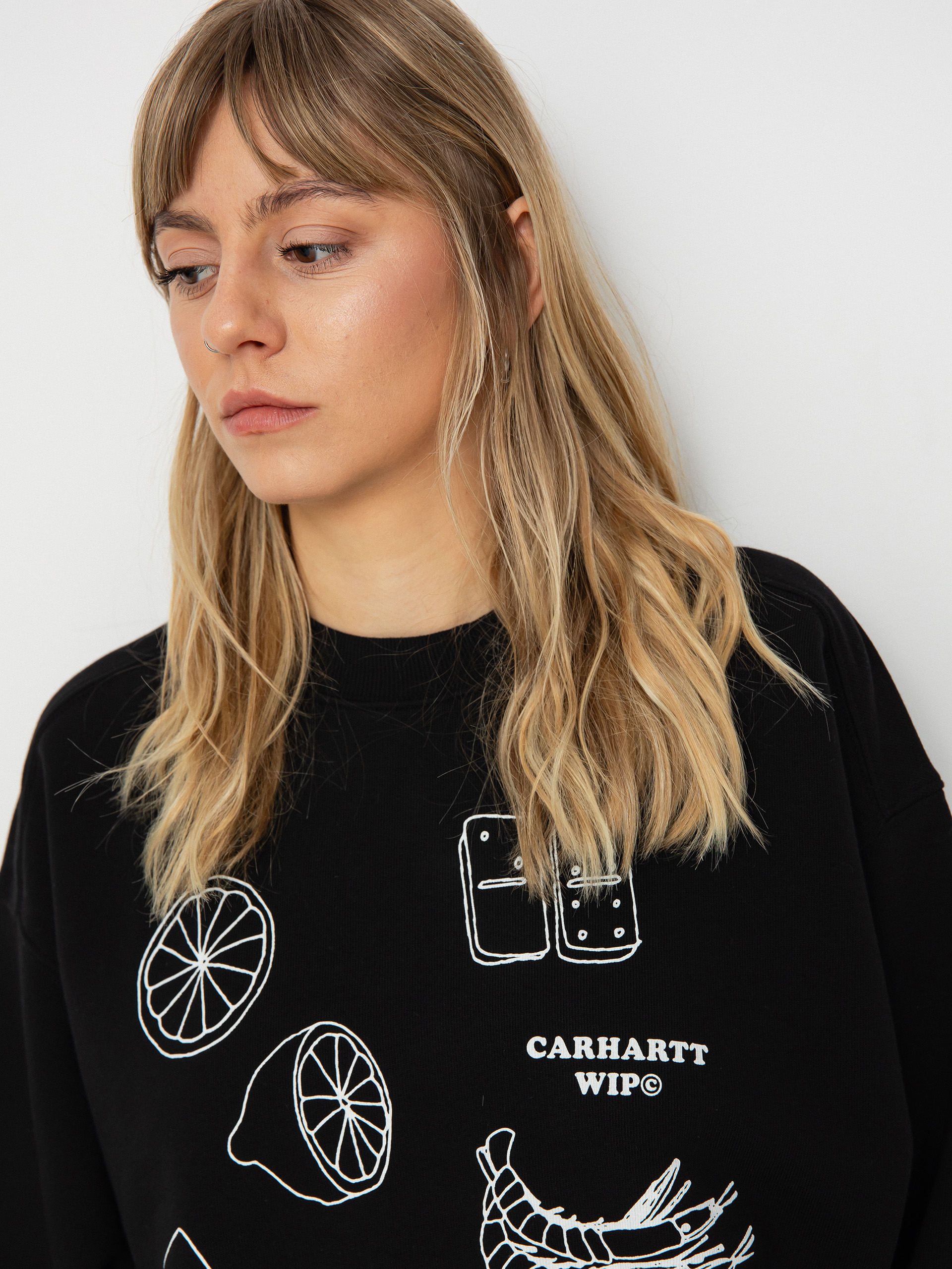 Carhartt WIP Isis Maria Lunch Wmn Pulóver (black/white)